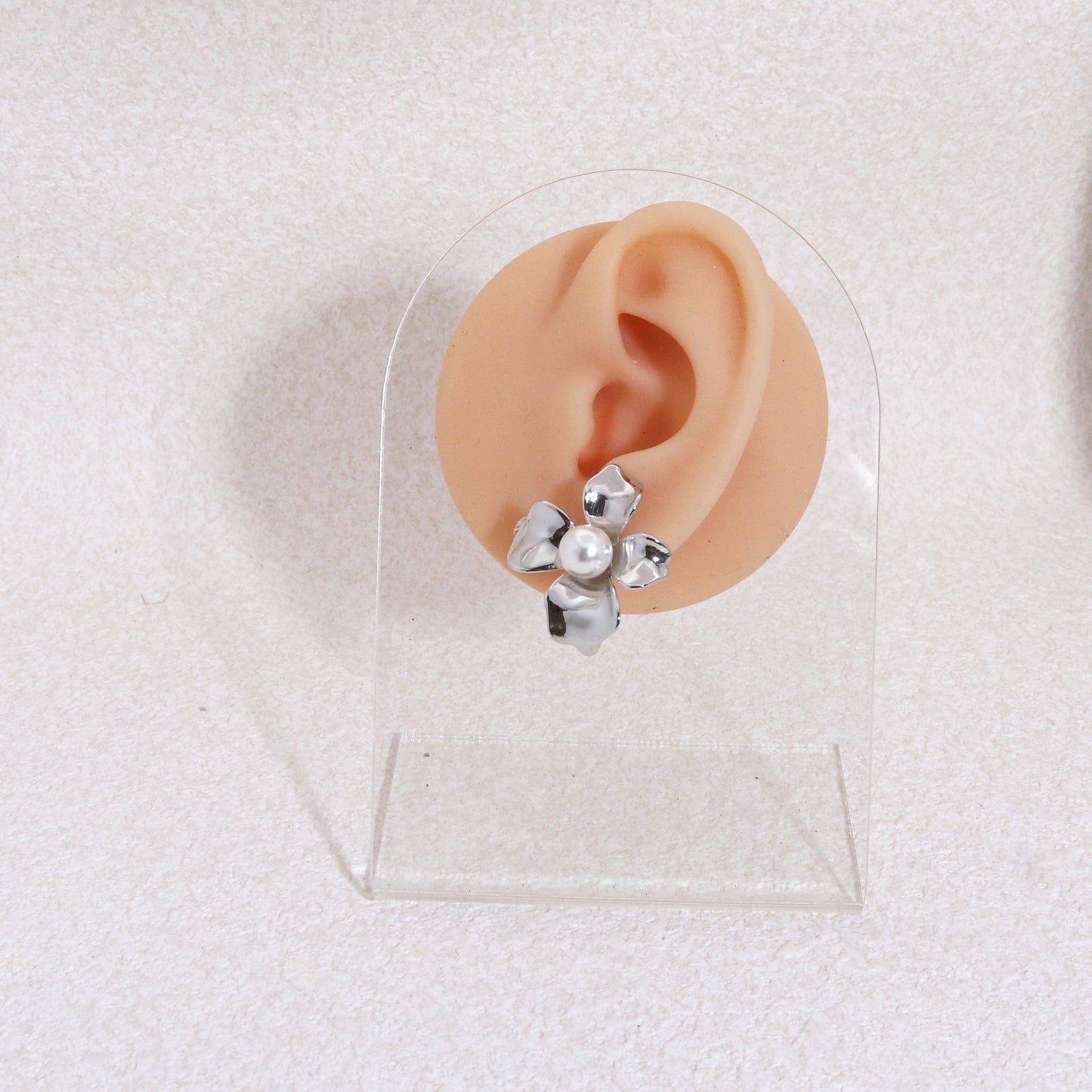 Kaylee's Statement Floral Metallic Stud Earrings
