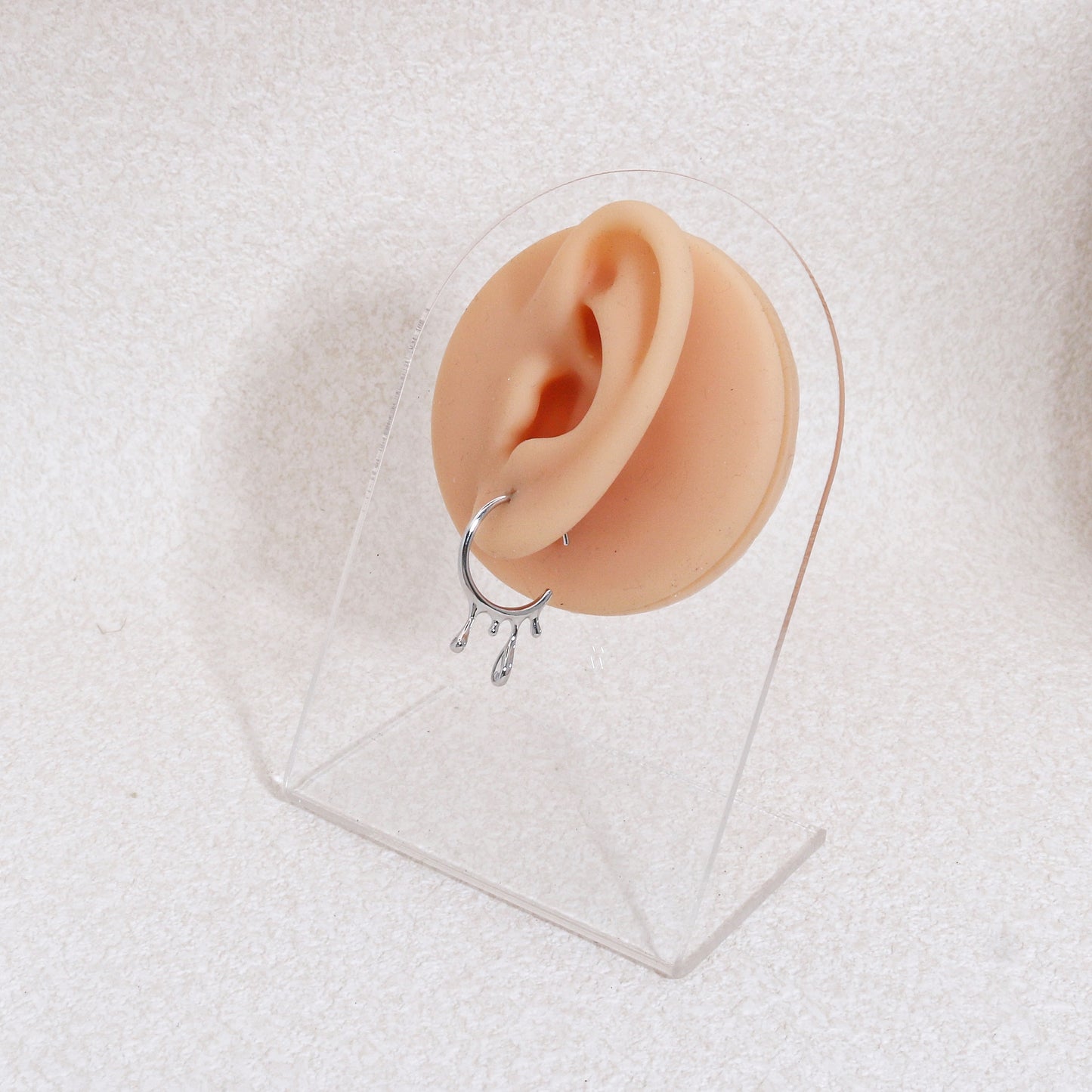Hilary Liquid Droplet Hoop Earrings