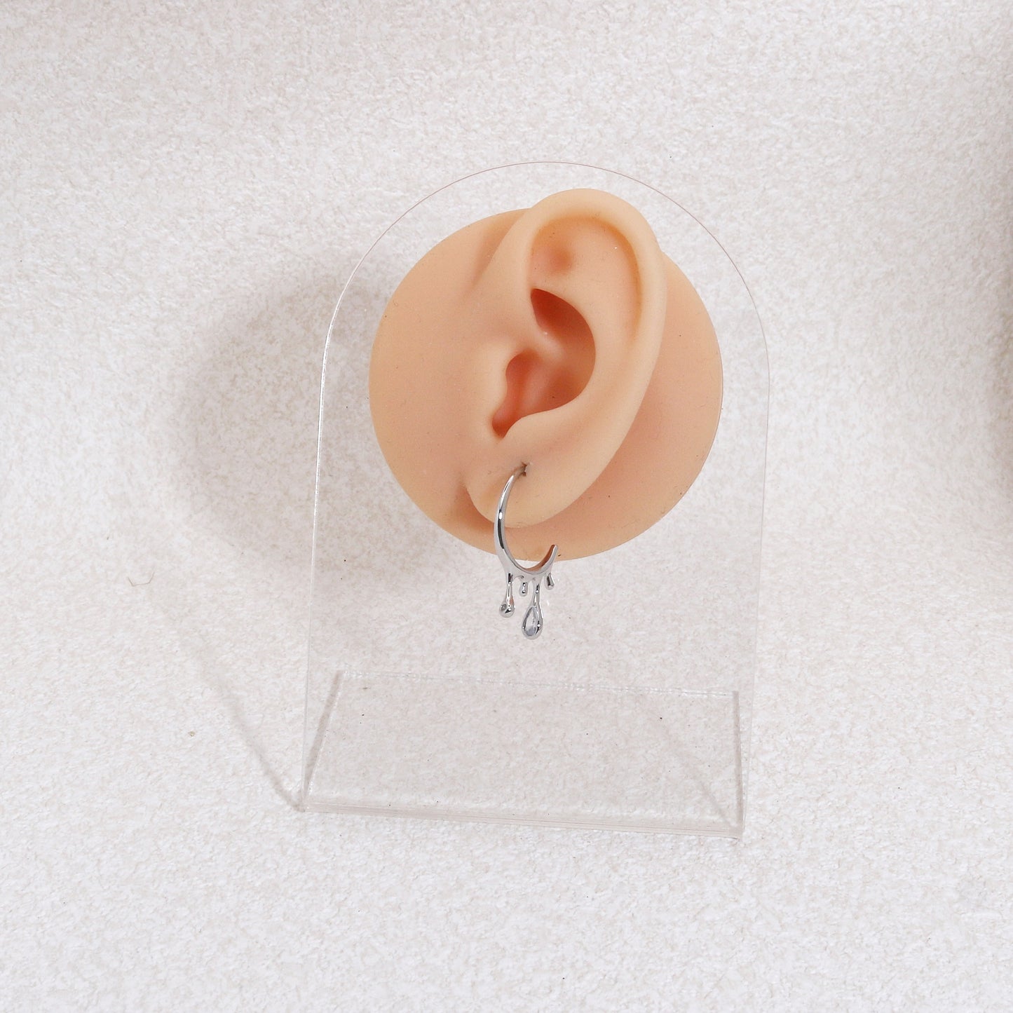 Hilary Liquid Droplet Hoop Earrings