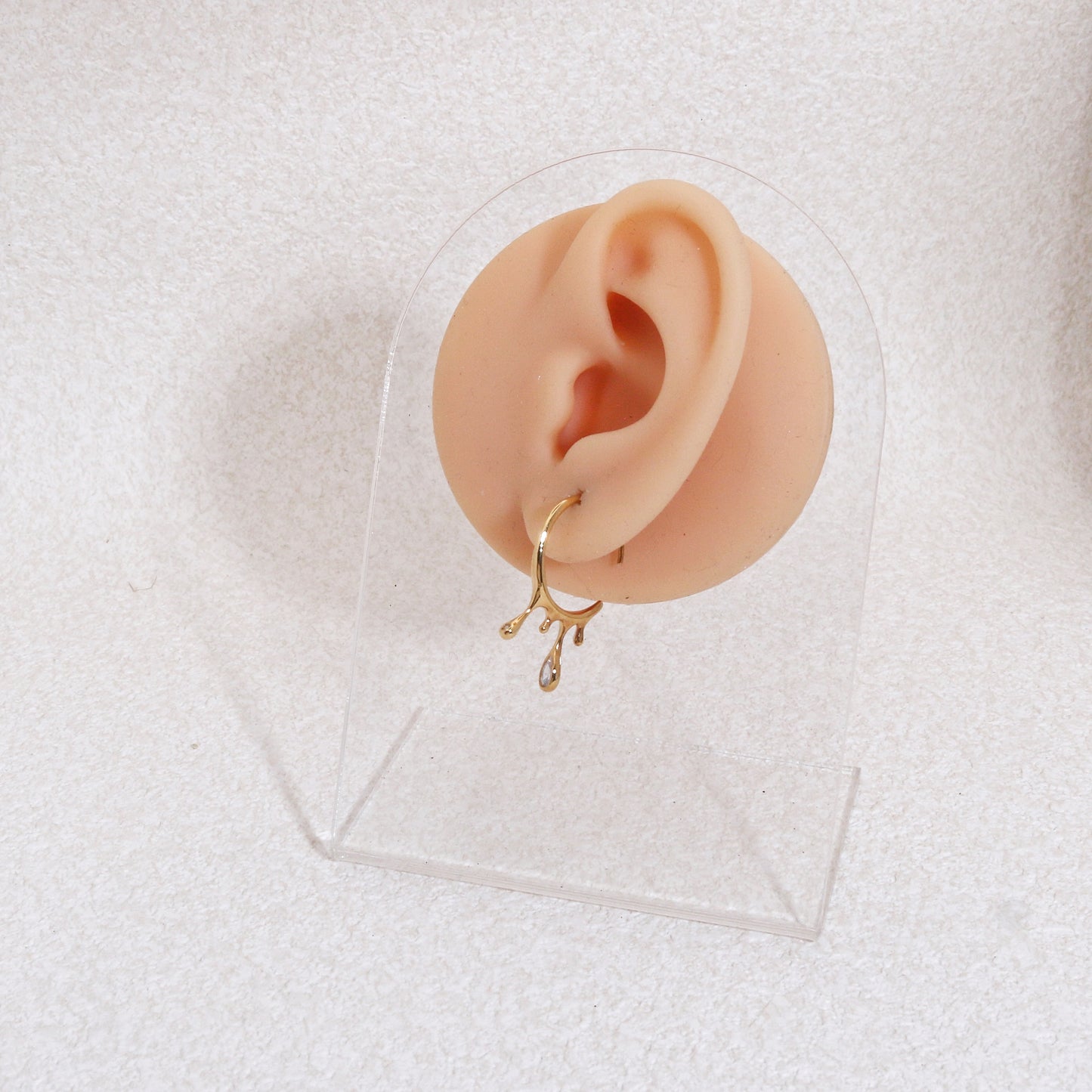 Hilary Liquid Droplet Hoop Earrings