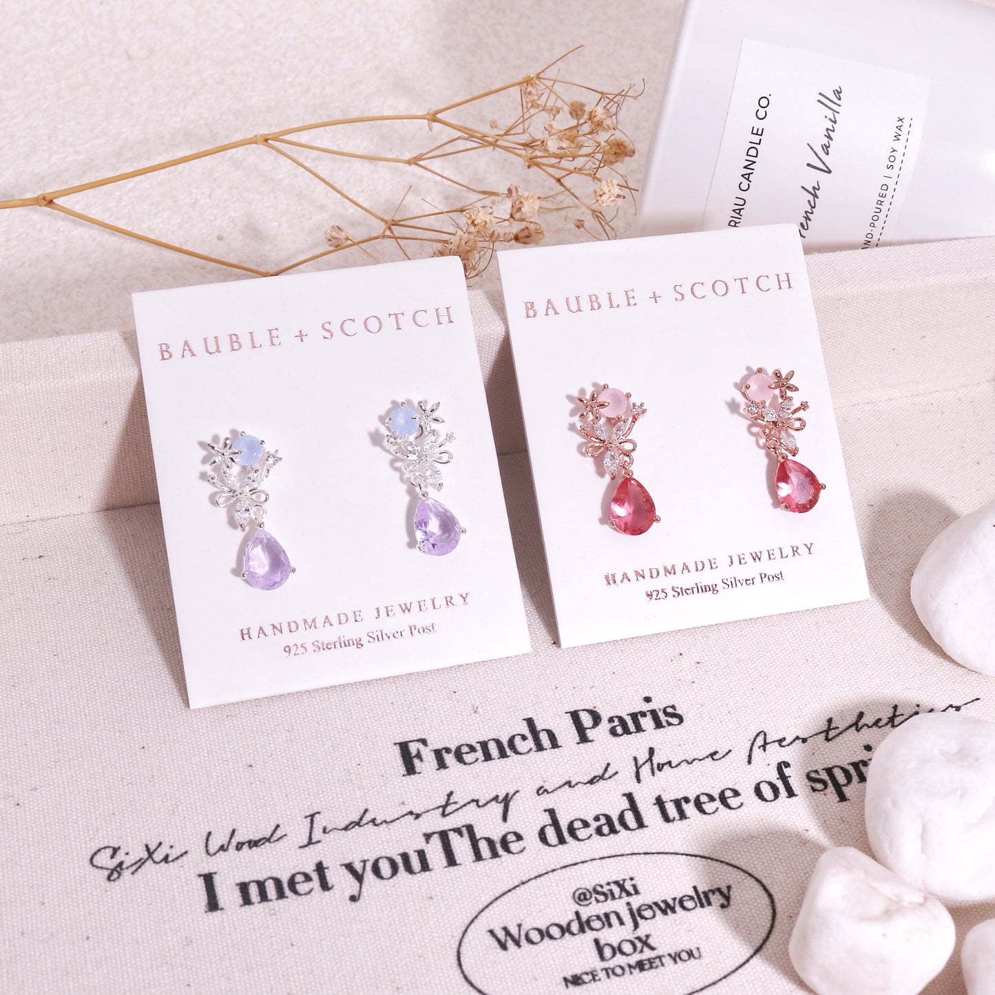 Mia's Delicate Elegant Crystal Earrings