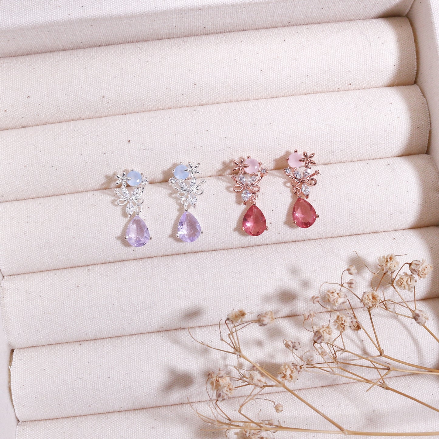 Mia's Delicate Elegant Crystal Earrings