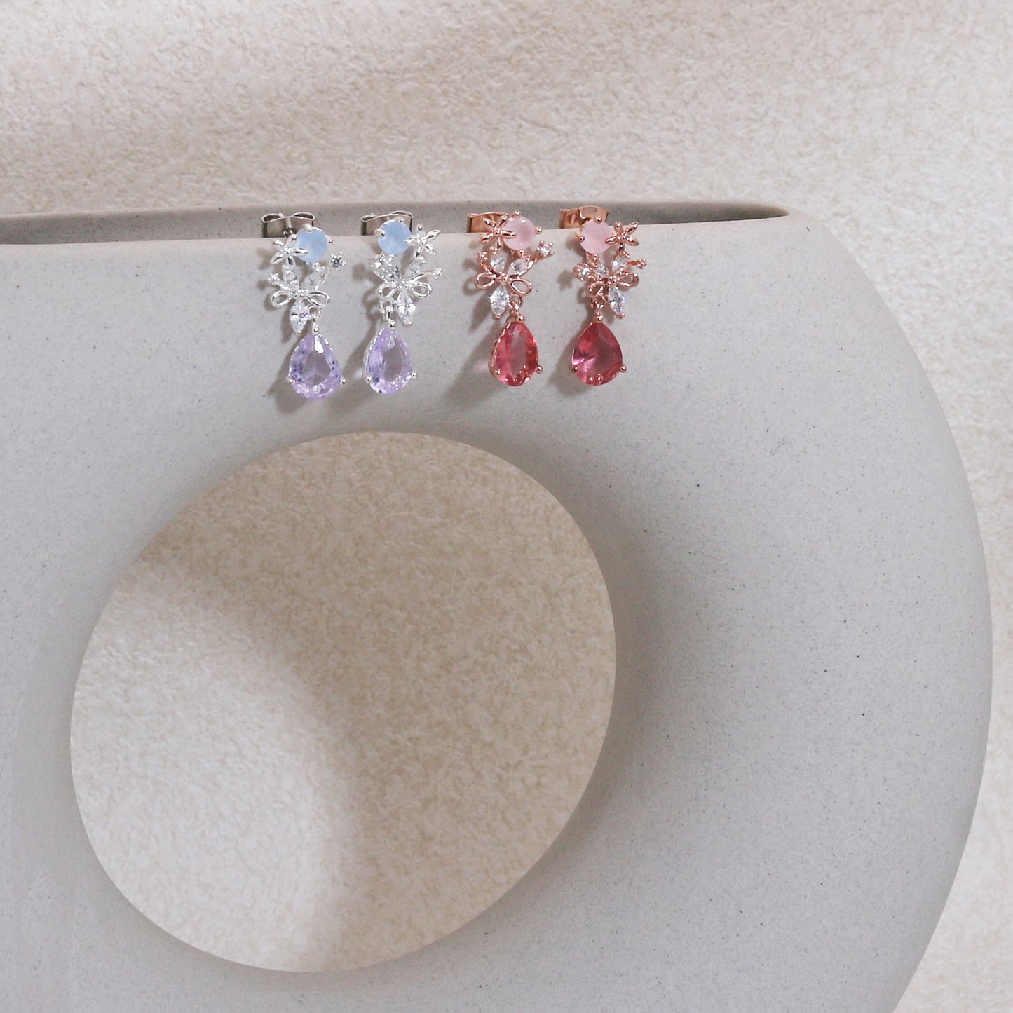 Mia's Delicate Elegant Crystal Earrings