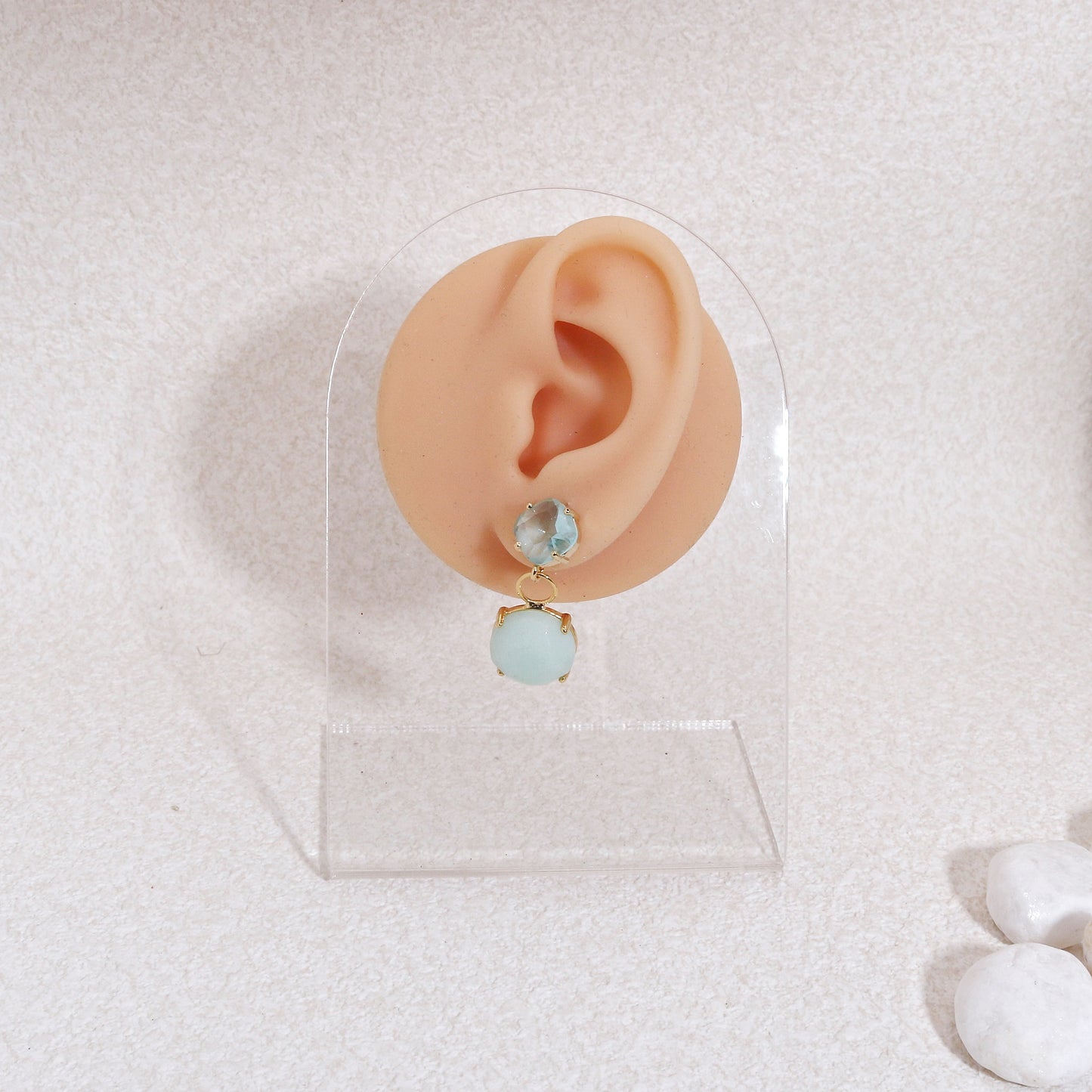 Coley Gemstone Statement Drop Earrings
