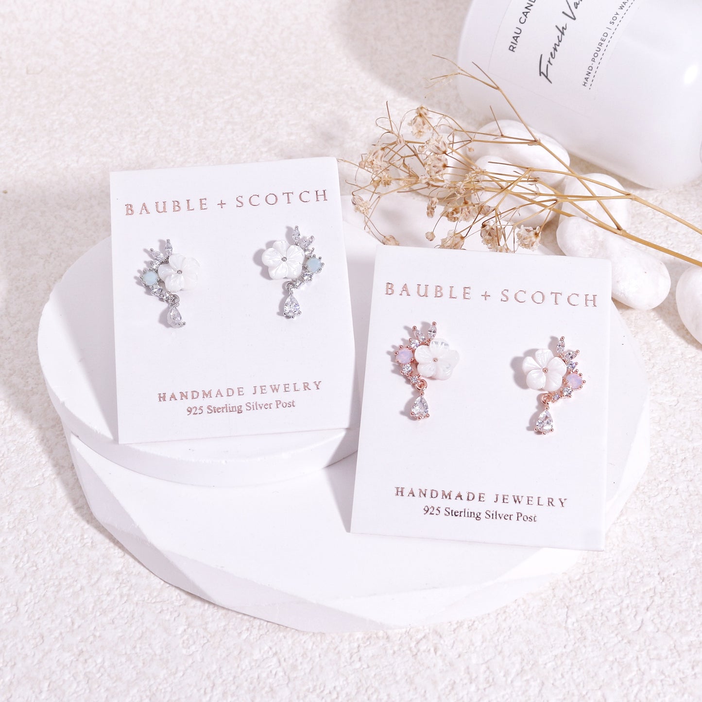 Sweet Floral Mini Dangle Earrings