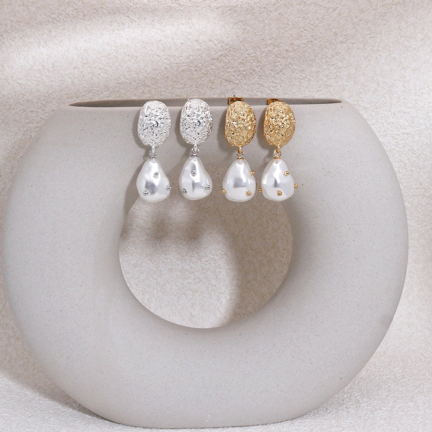 Ellie Vintage Statement Burlesque Pearl Earrings