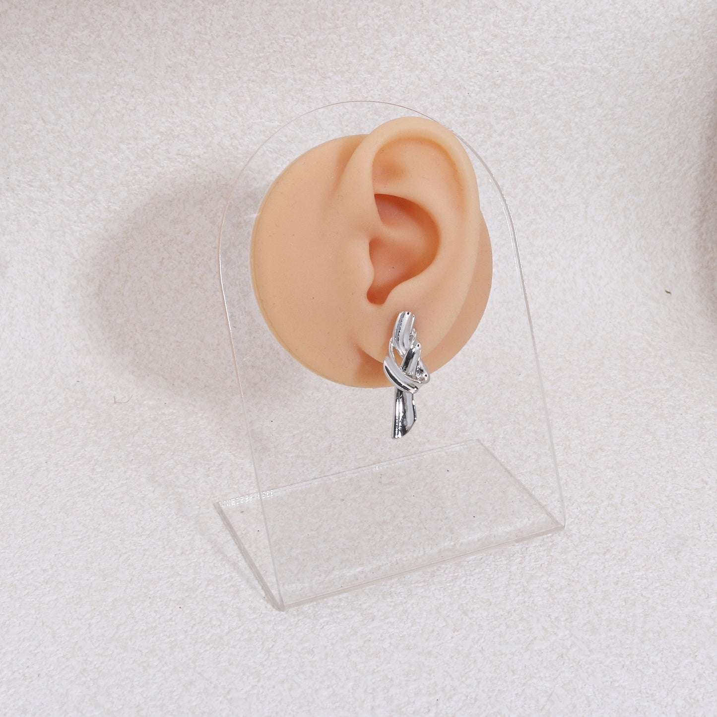 Madge Modern Knot Stud Drop Earrings