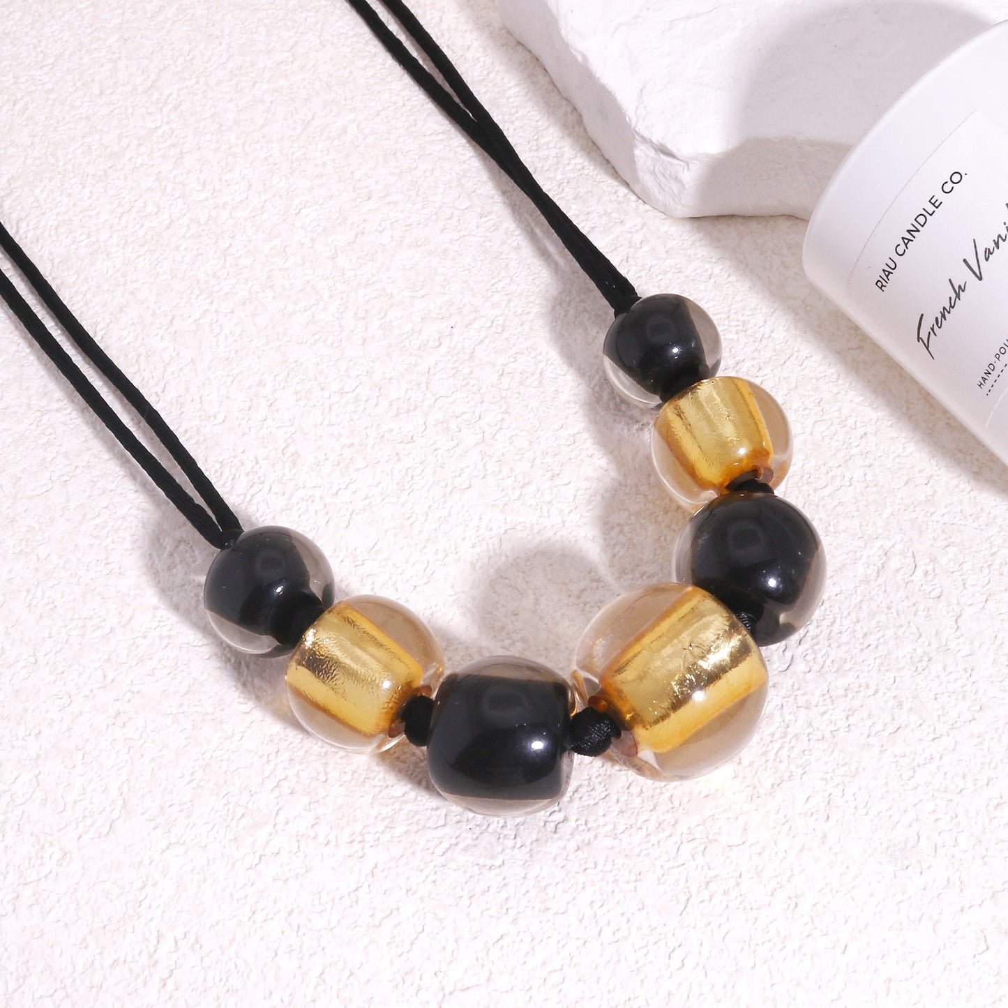 RADIANCE Black Gold Fashion Necklace