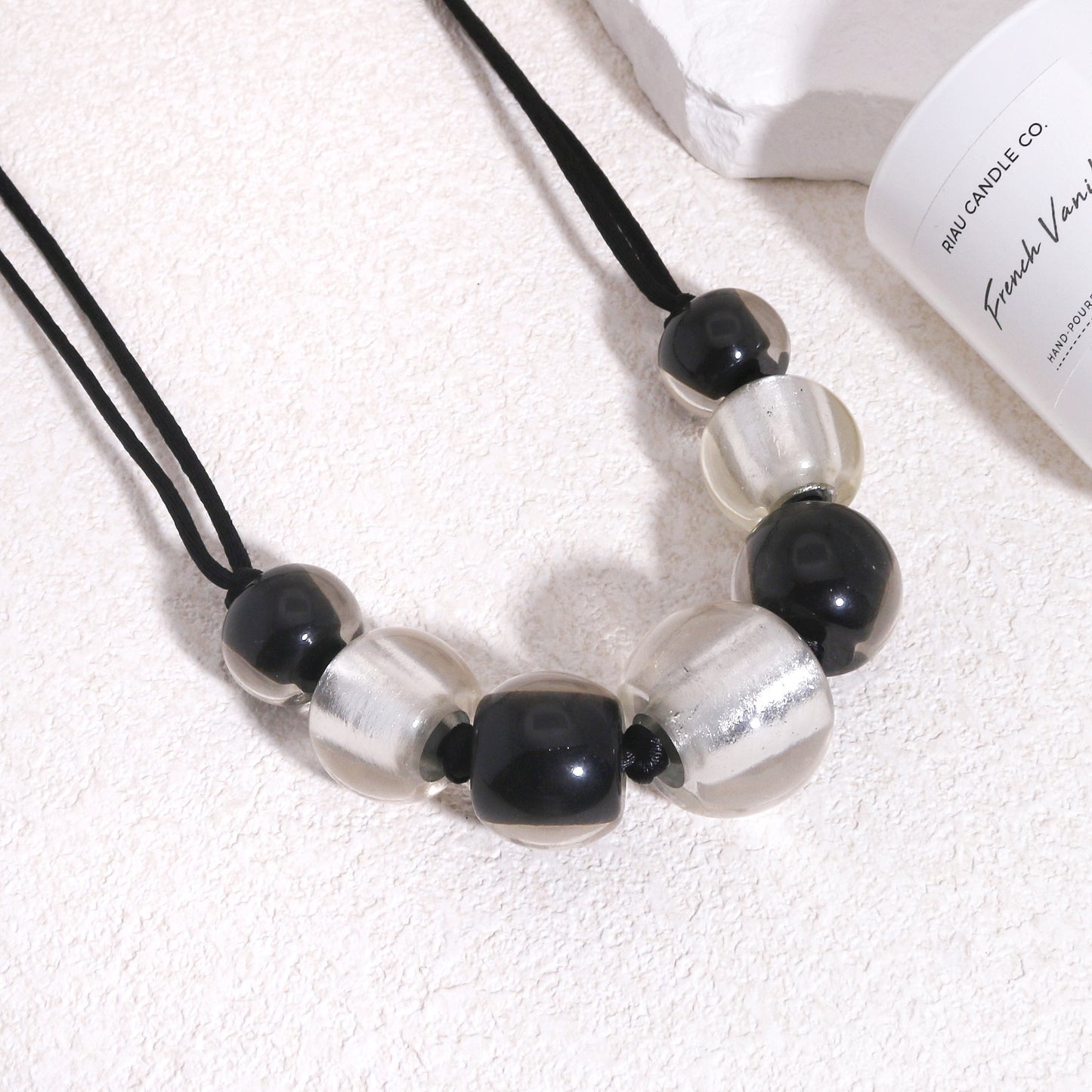 RADIANCE Black & White Fashion Necklace