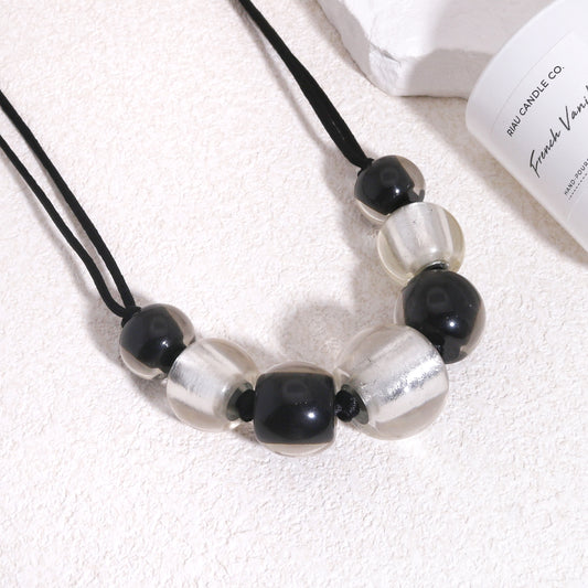 RADIANCE Black & White Fashion Necklace