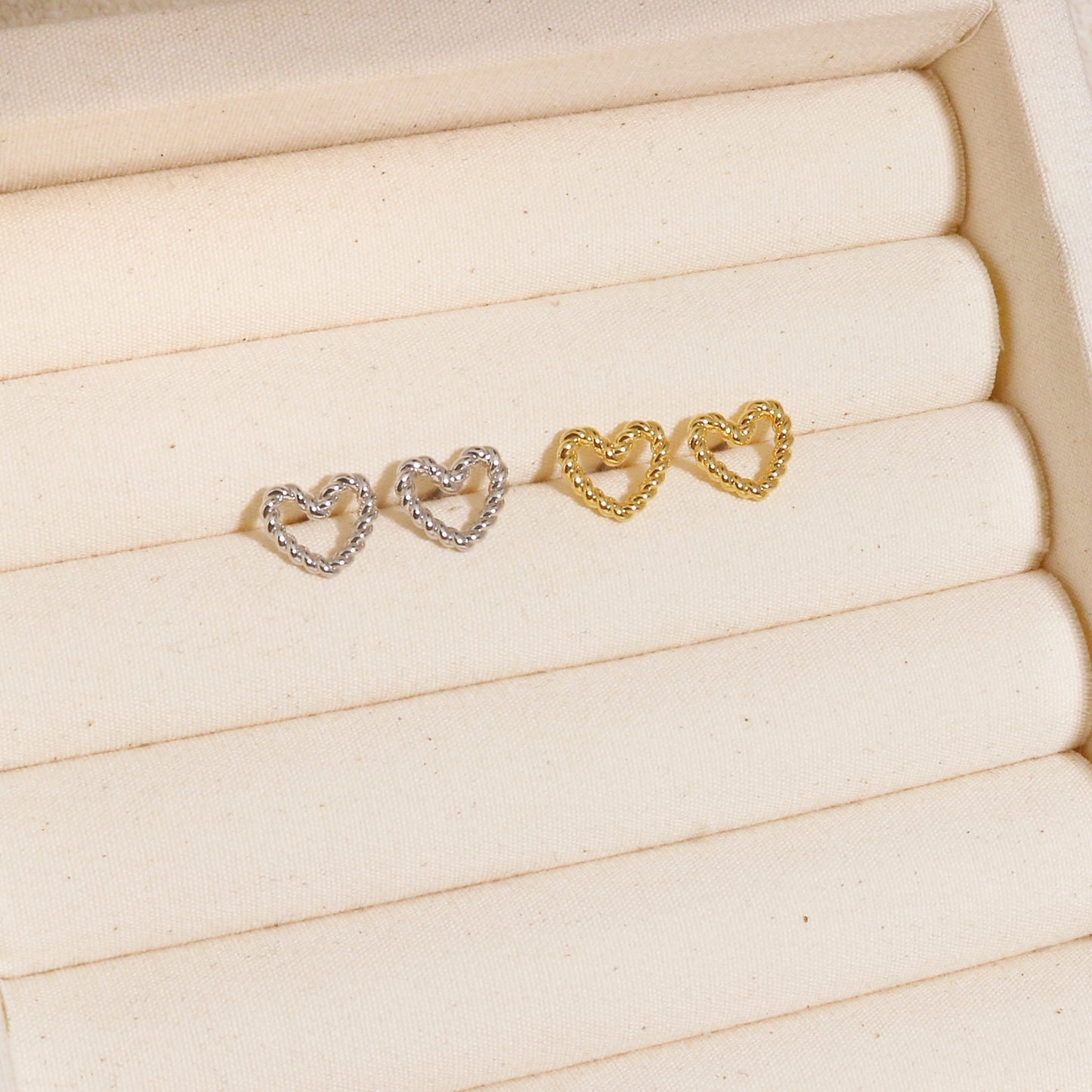 Madison Mini Heart Steel Stud Earrings