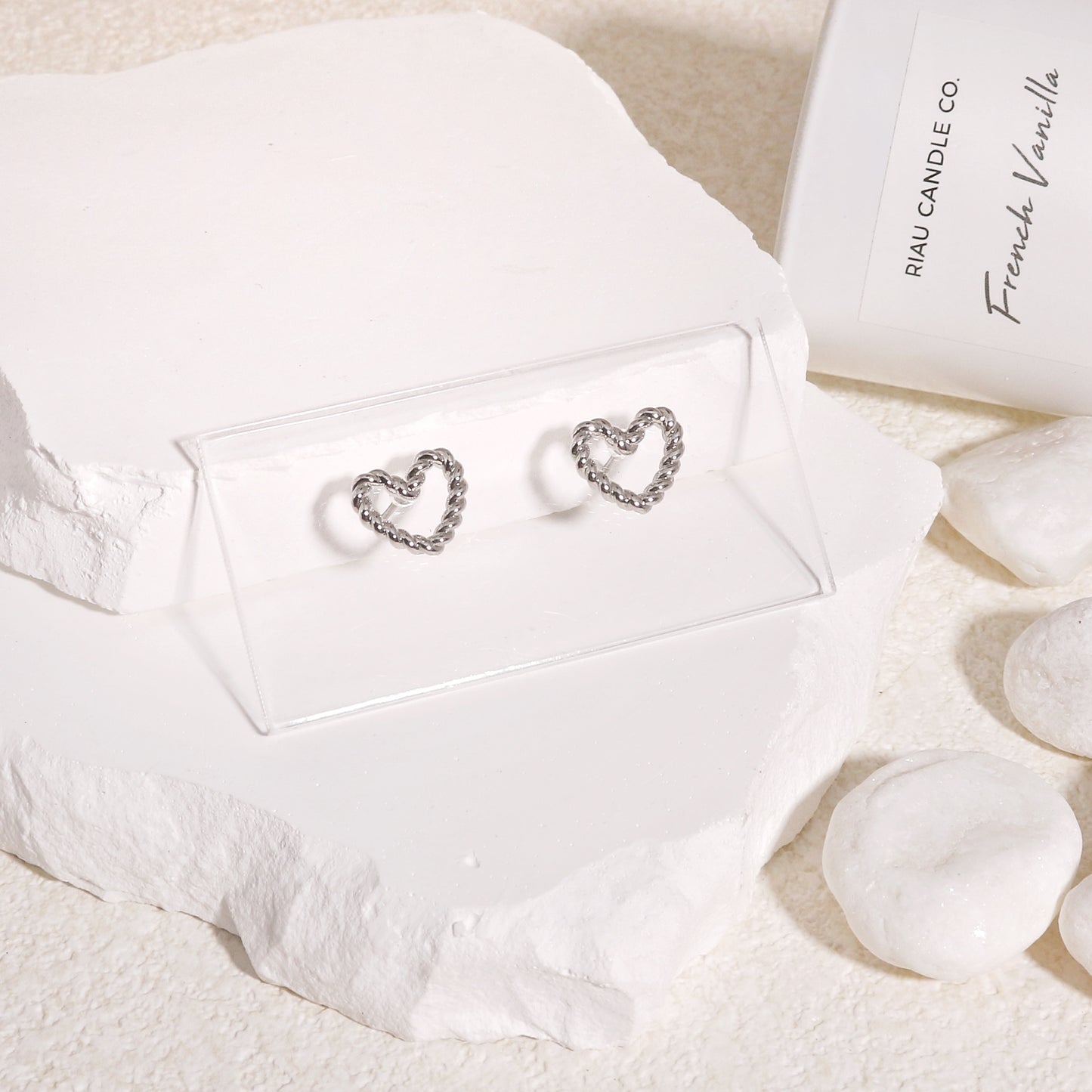 Madison Mini Heart Steel Stud Earrings
