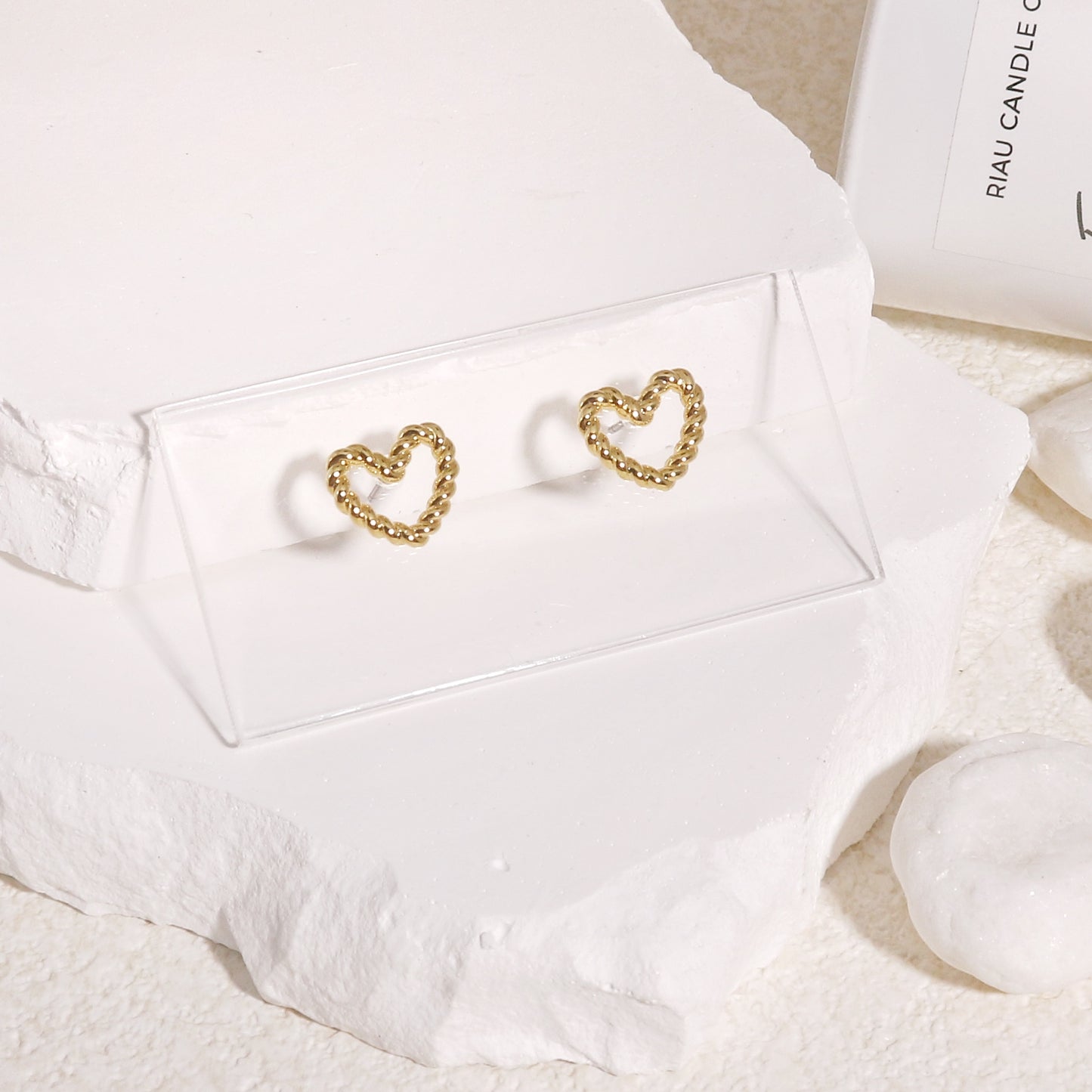 Madison Mini Heart Steel Stud Earrings