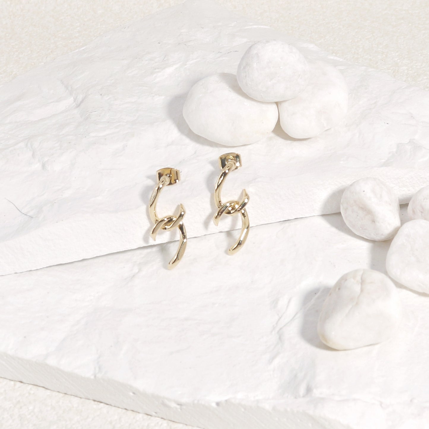 Tayla Gold Link Drop Earrings