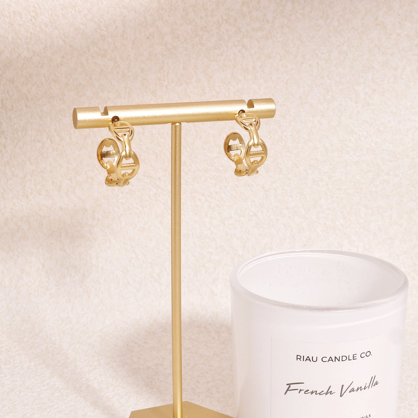 Danielle Solid Steel Geometric Hoop Earrings