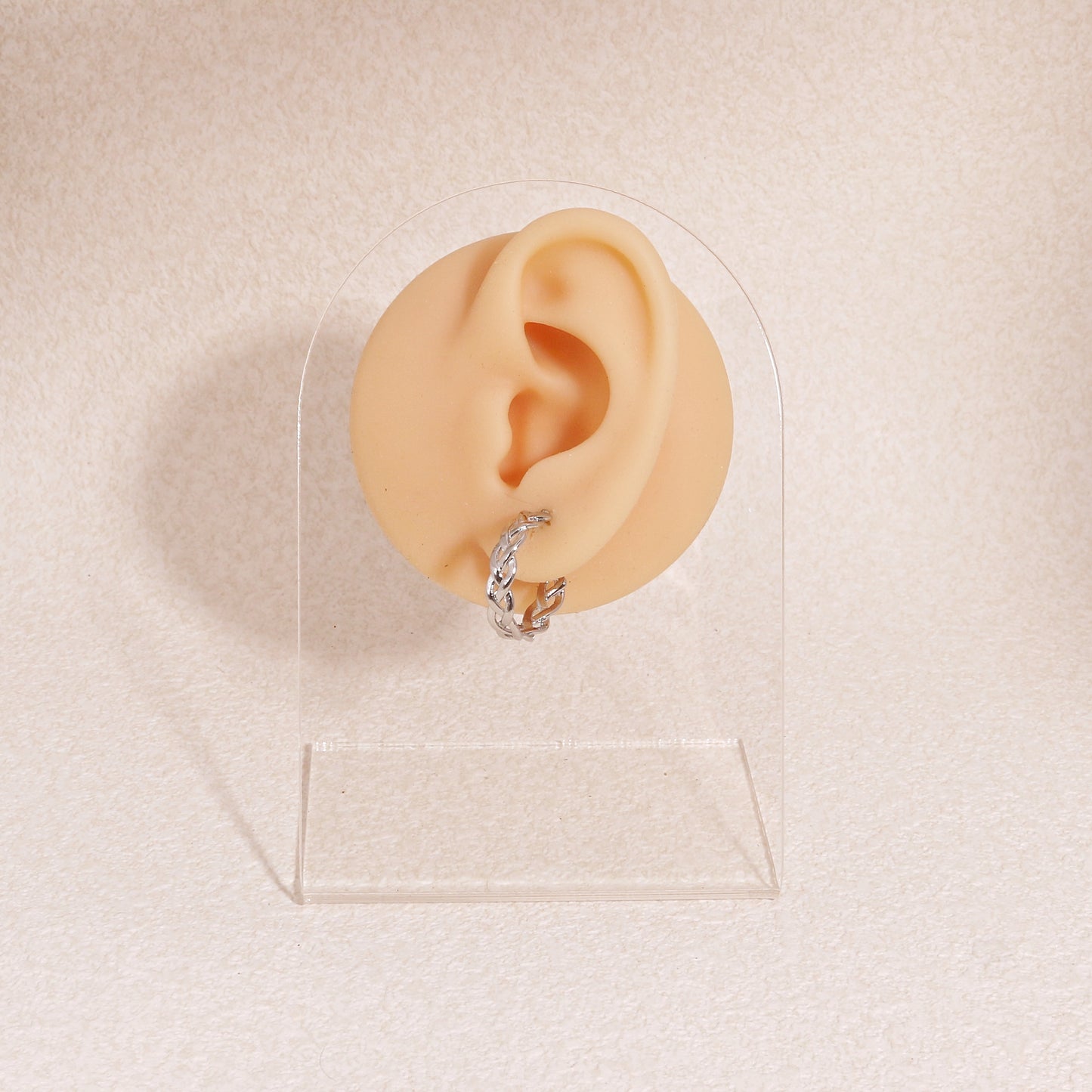 Teagen Interwoven Steel Hoop Earrings