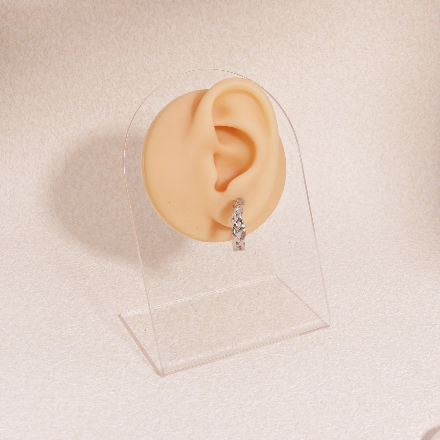 Teagen Interwoven Steel Hoop Earrings