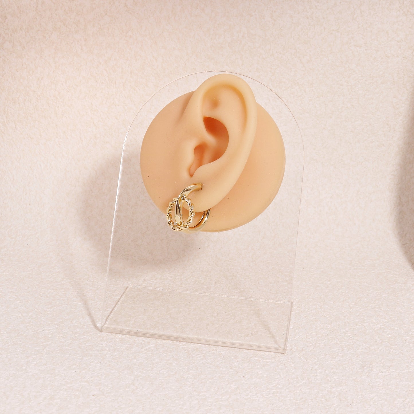 Courtney Knotted Ring Statement Hoop Earrings