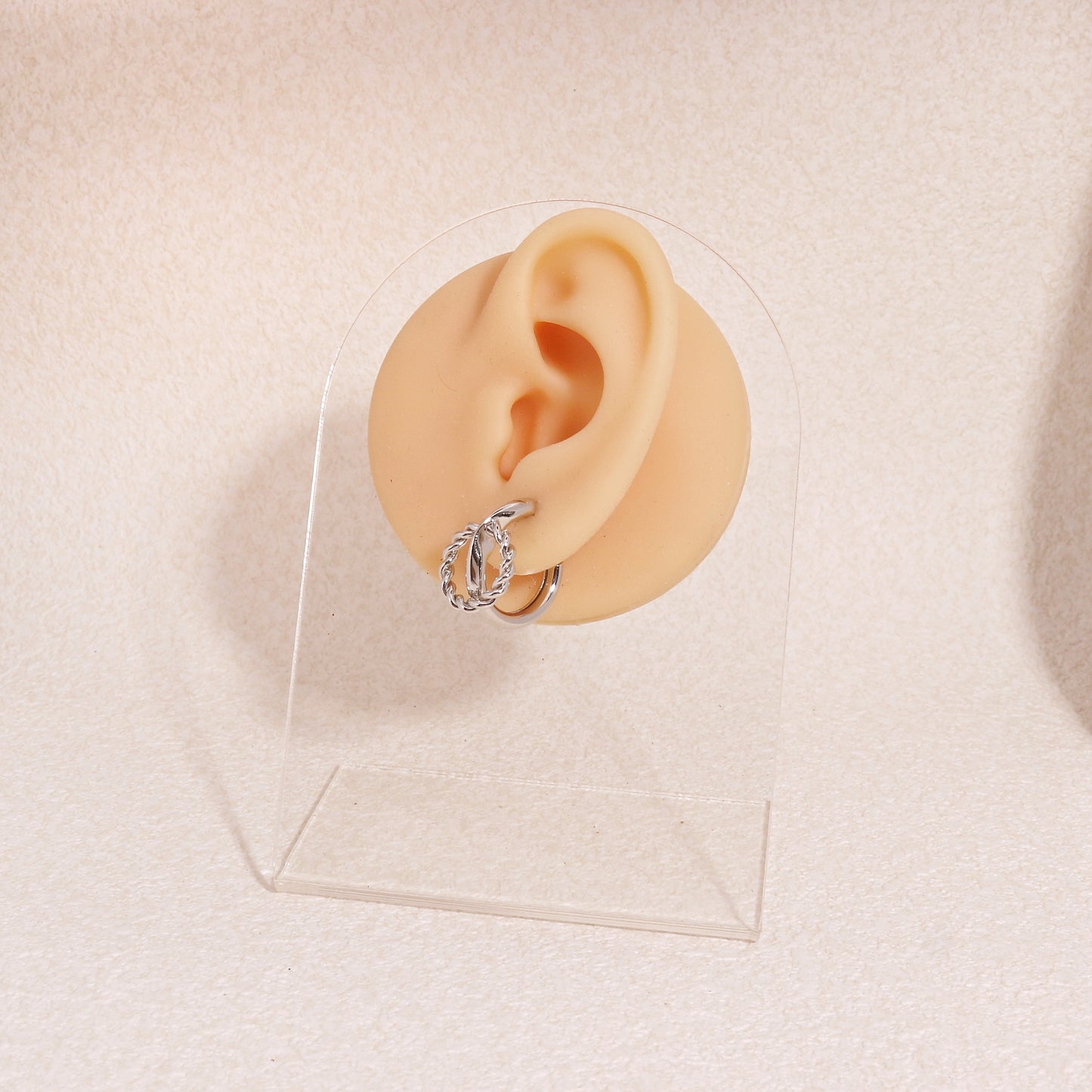 Courtney Knotted Ring Statement Hoop Earrings