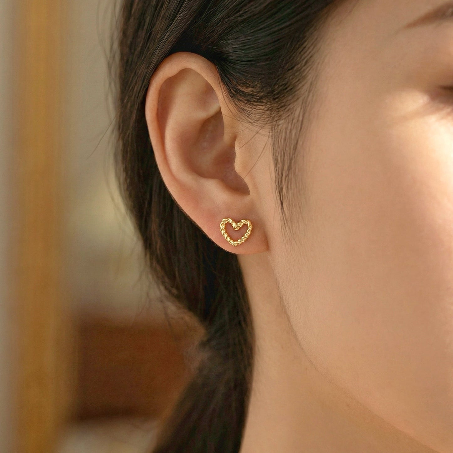 Madison Mini Heart Steel Stud Earrings