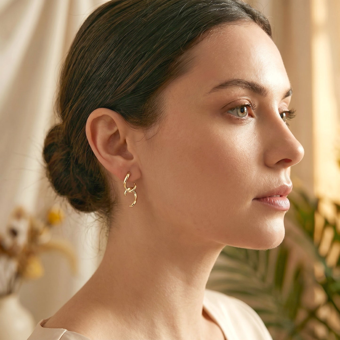 Tayla Gold Link Drop Earrings