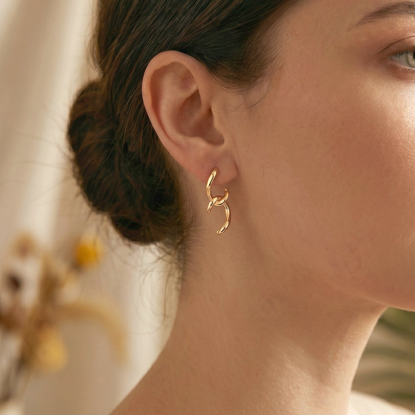 Tayla Gold Link Drop Earrings