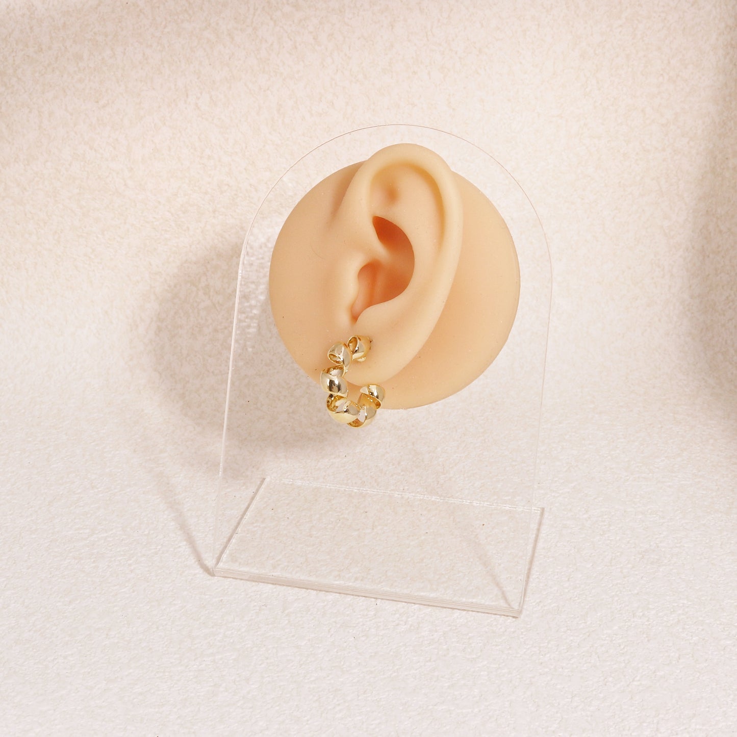 Klaviana Stylish Ribbon Hoop Earrings