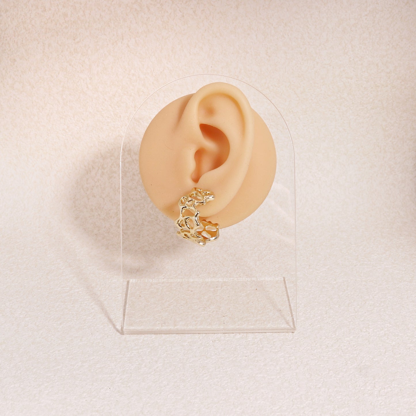 Meryllin Statement Textured Large Hoop Earrings