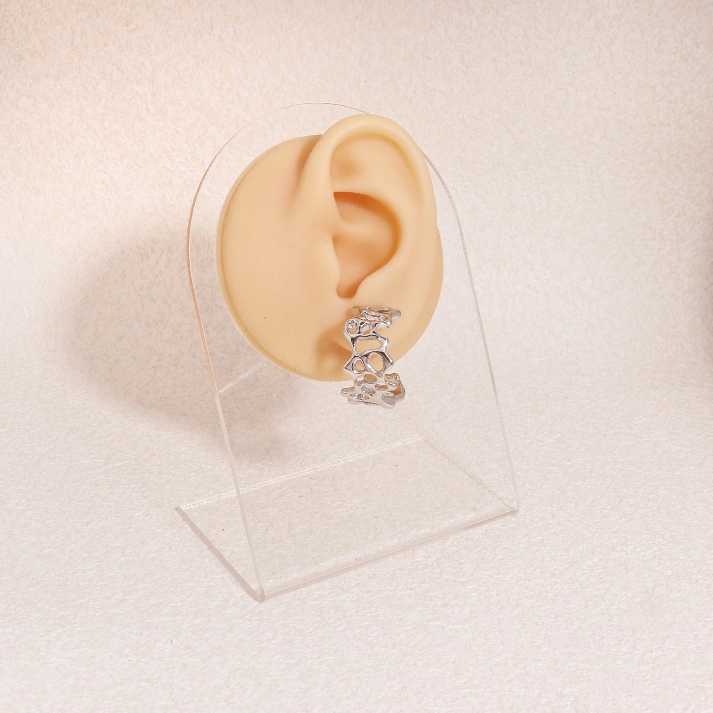 Meryllin Statement Textured Large Hoop Earrings