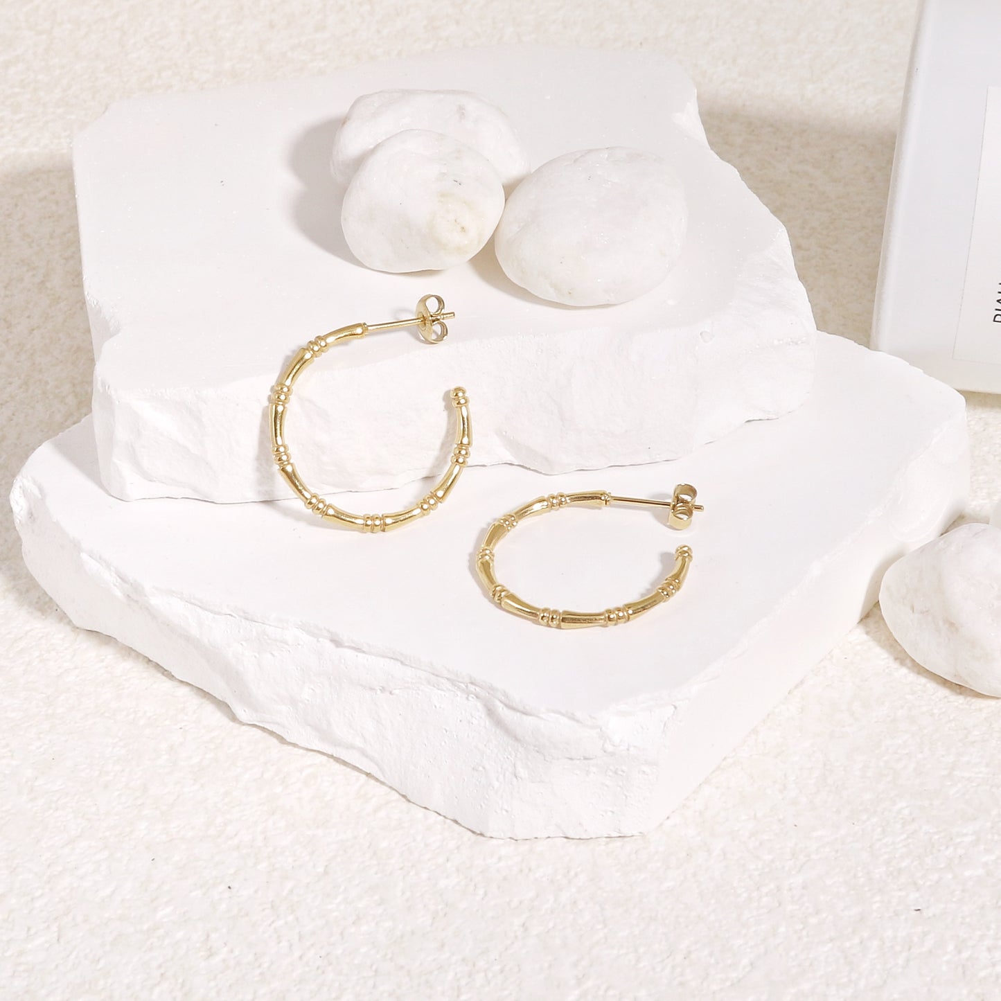 Sophiya Minimalist Beaded Hoop Earrings