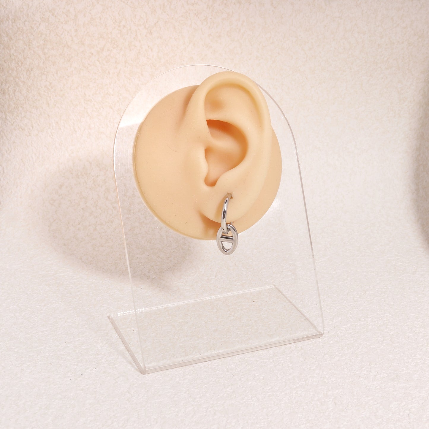 Calabasa Steel Statement Hoop Drop Earrings