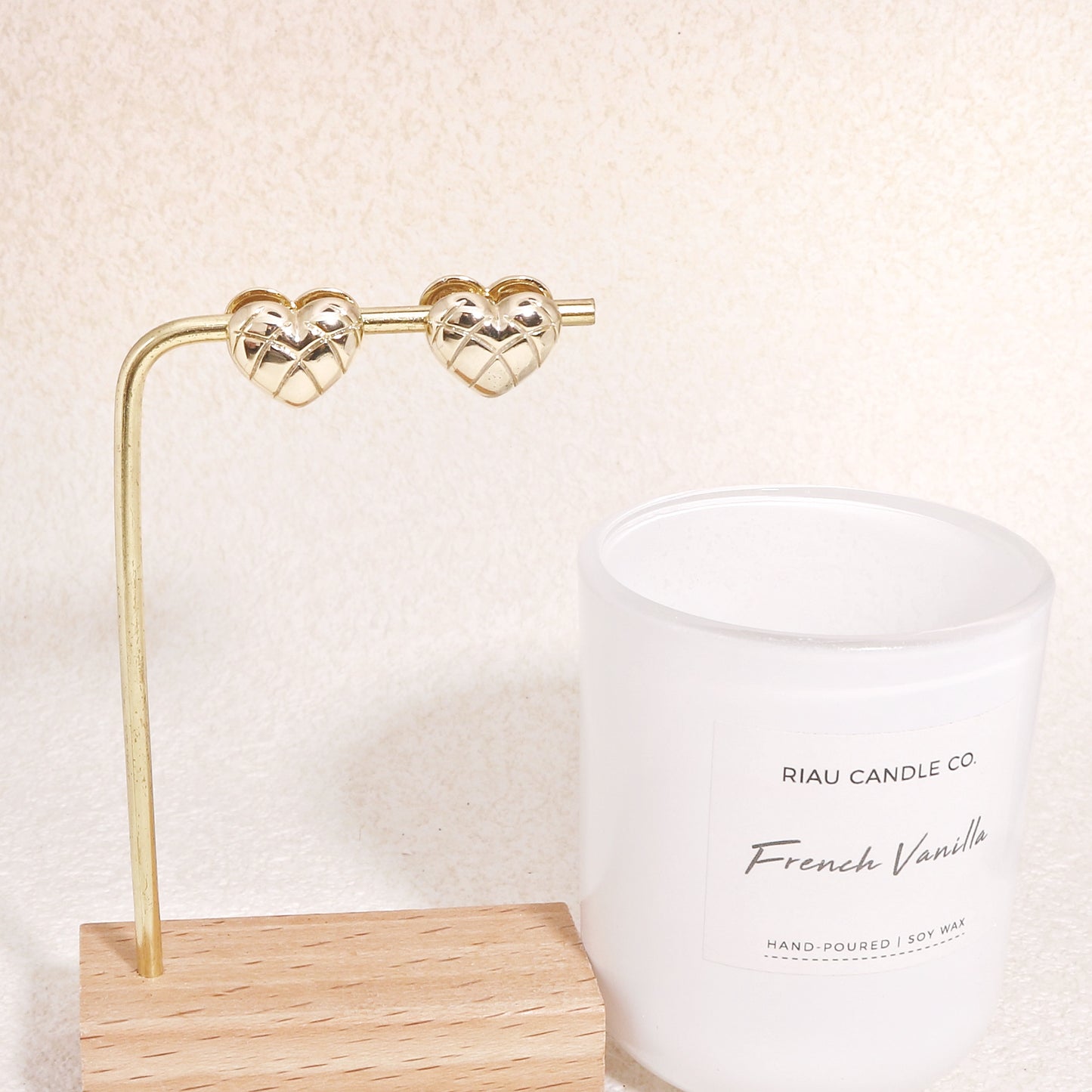 Rochester Padded Puff Heart Hoop Earrings