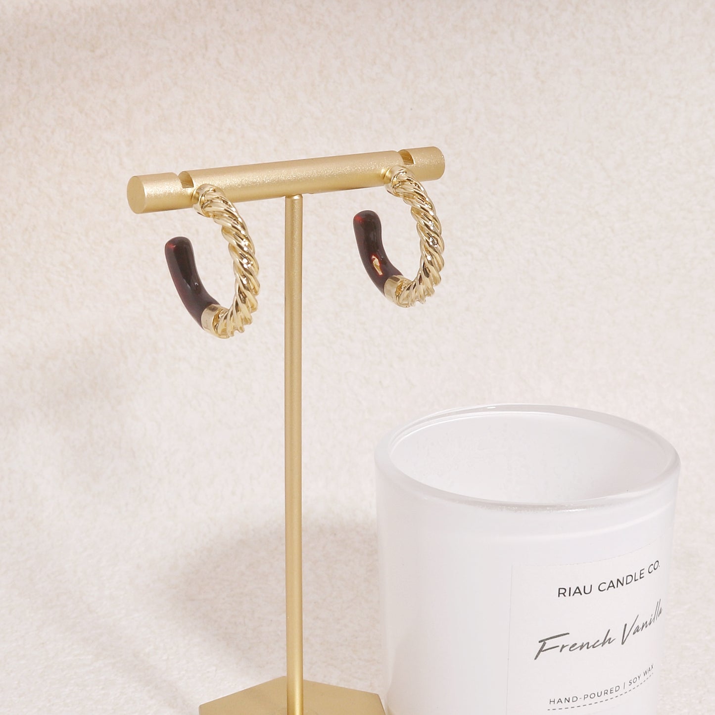Ellery Painted Gold Hoop Earrings