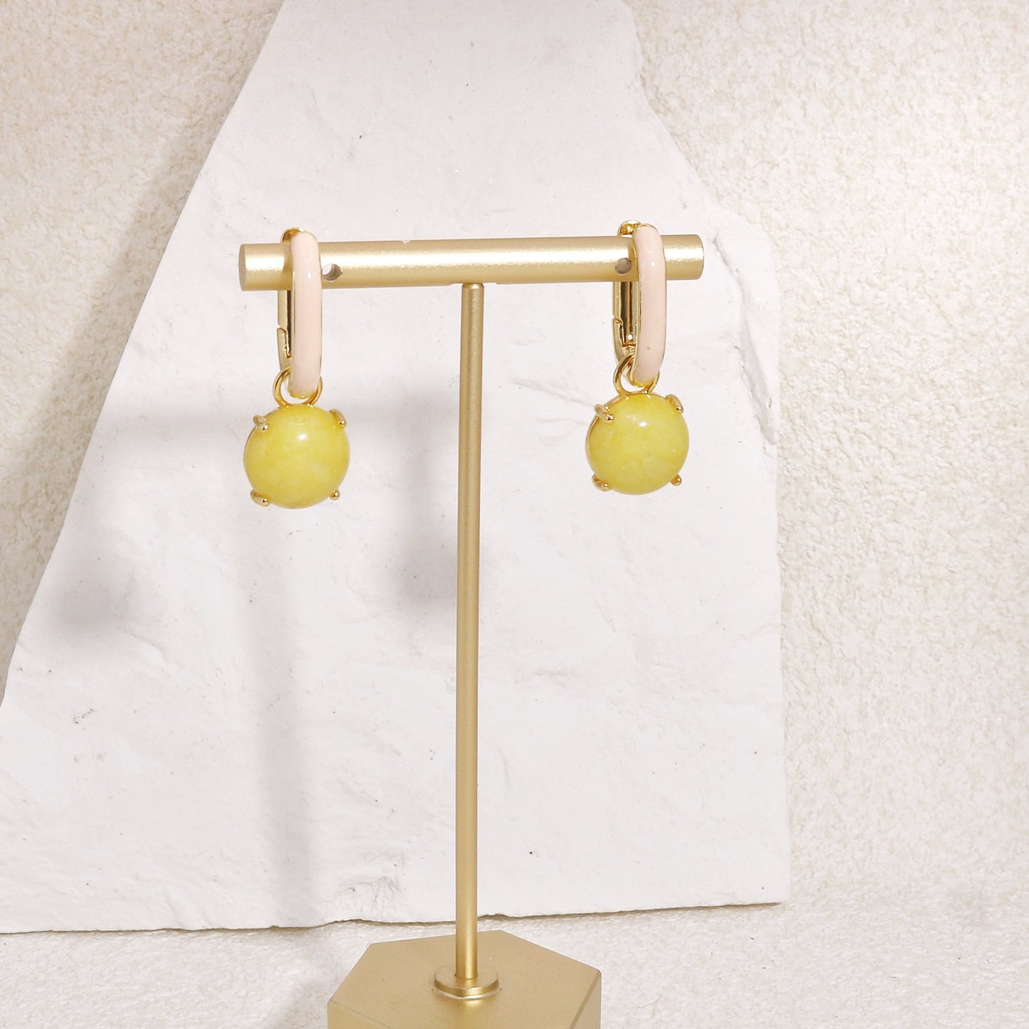 Amazonia Canary Yellow Candy Gem Earrings