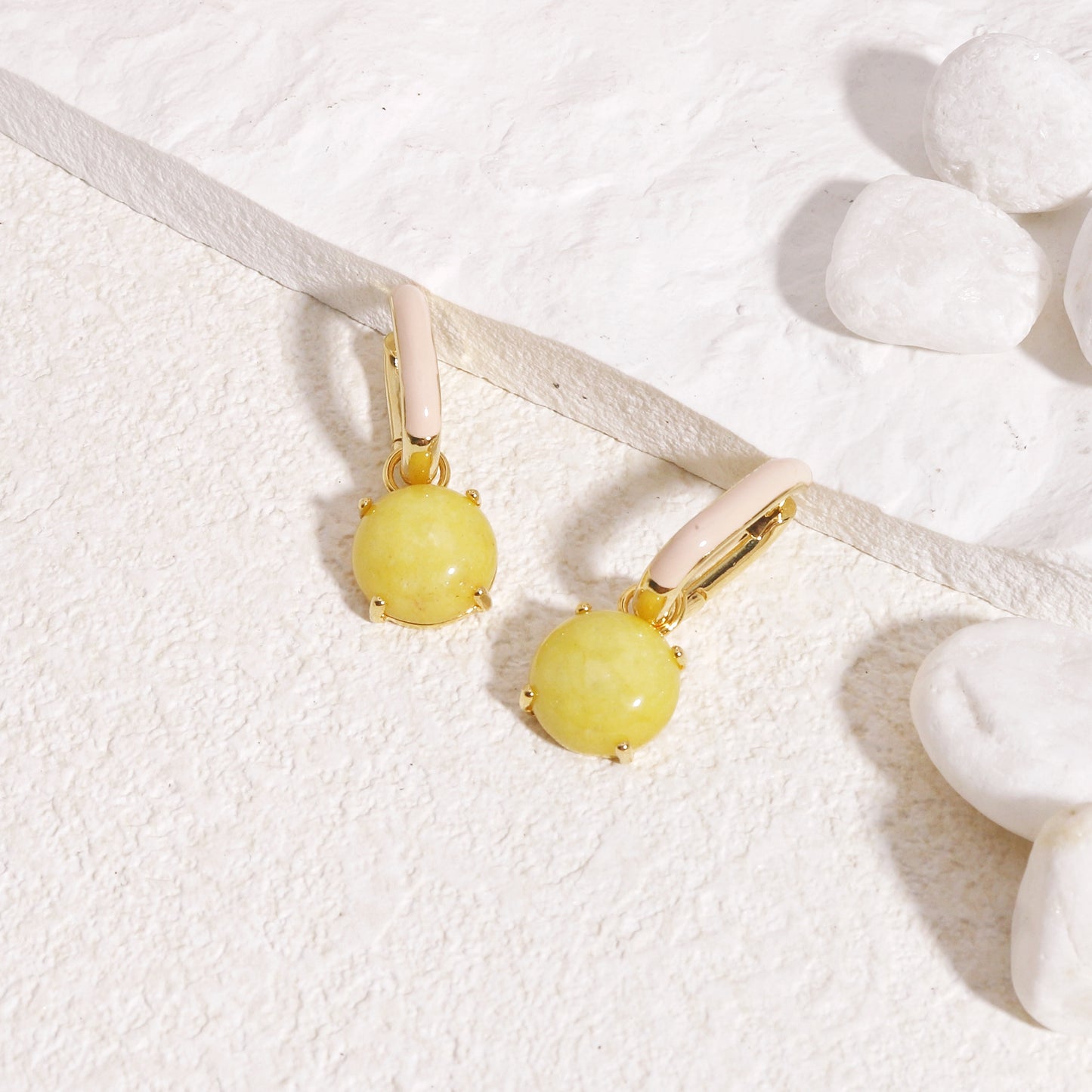 Amazonia Canary Yellow Candy Gem Earrings