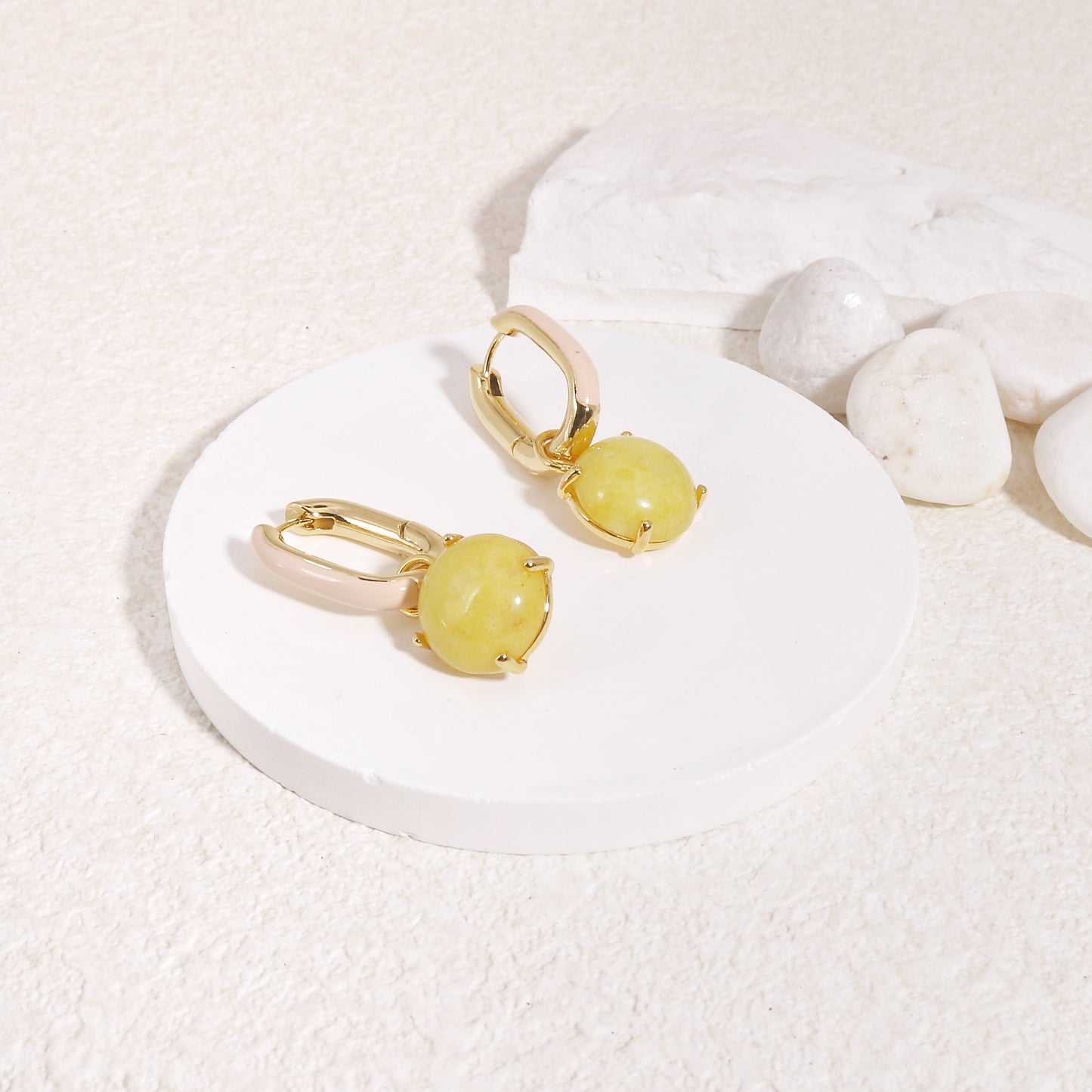 Amazonia Canary Yellow Candy Gem Earrings