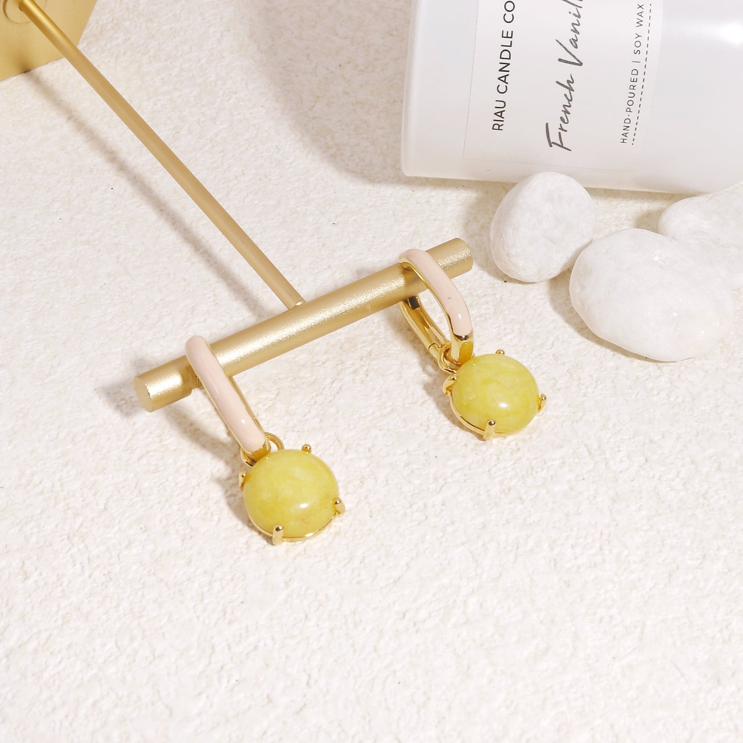Amazonia Canary Yellow Candy Gem Earrings