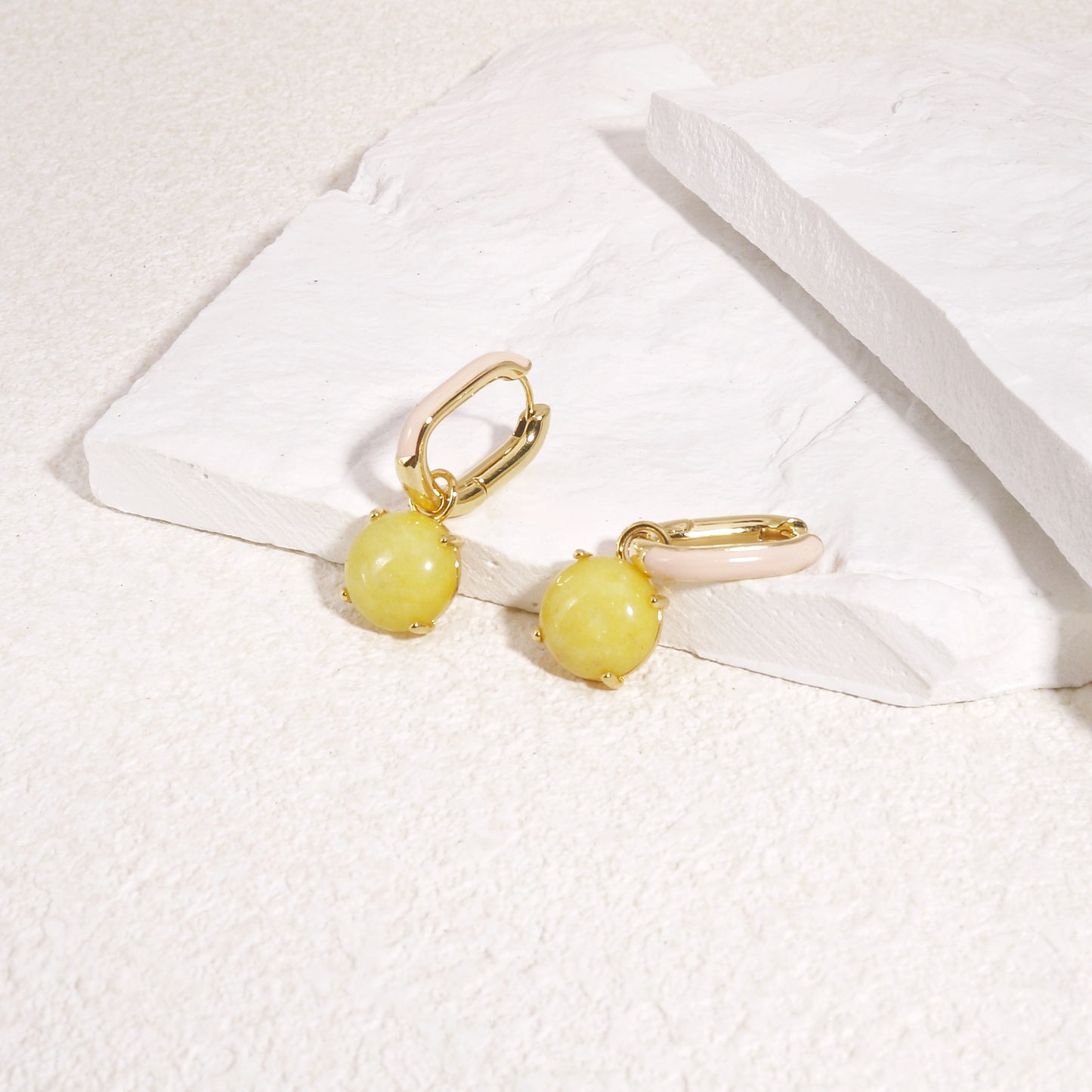 Amazonia Canary Yellow Candy Gem Earrings