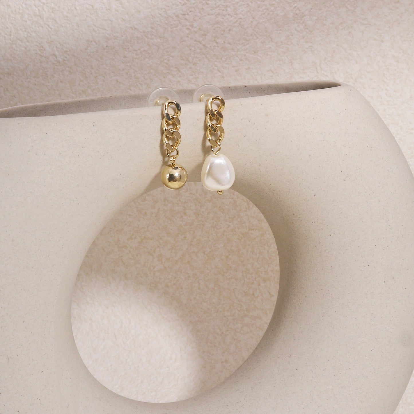 Korinna Asymmetrical Statement Drop Earrings