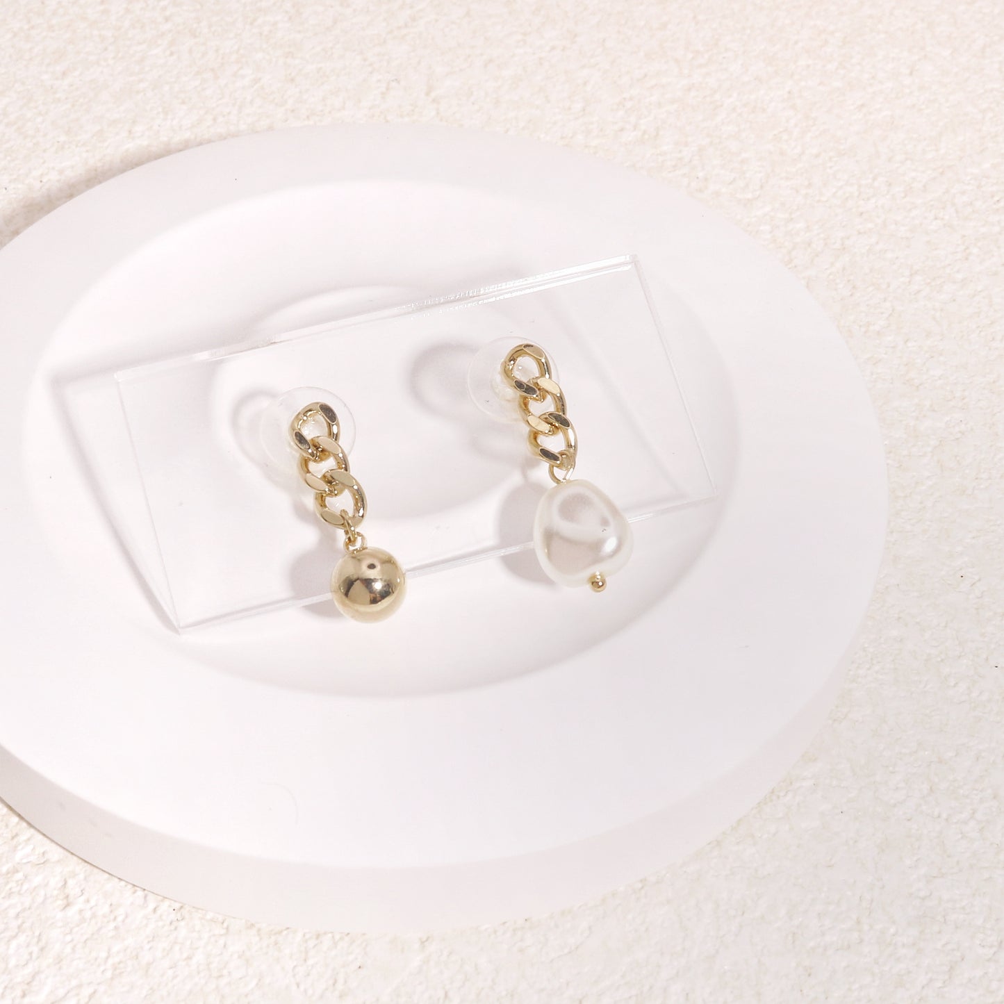 Korinna Asymmetrical Statement Drop Earrings