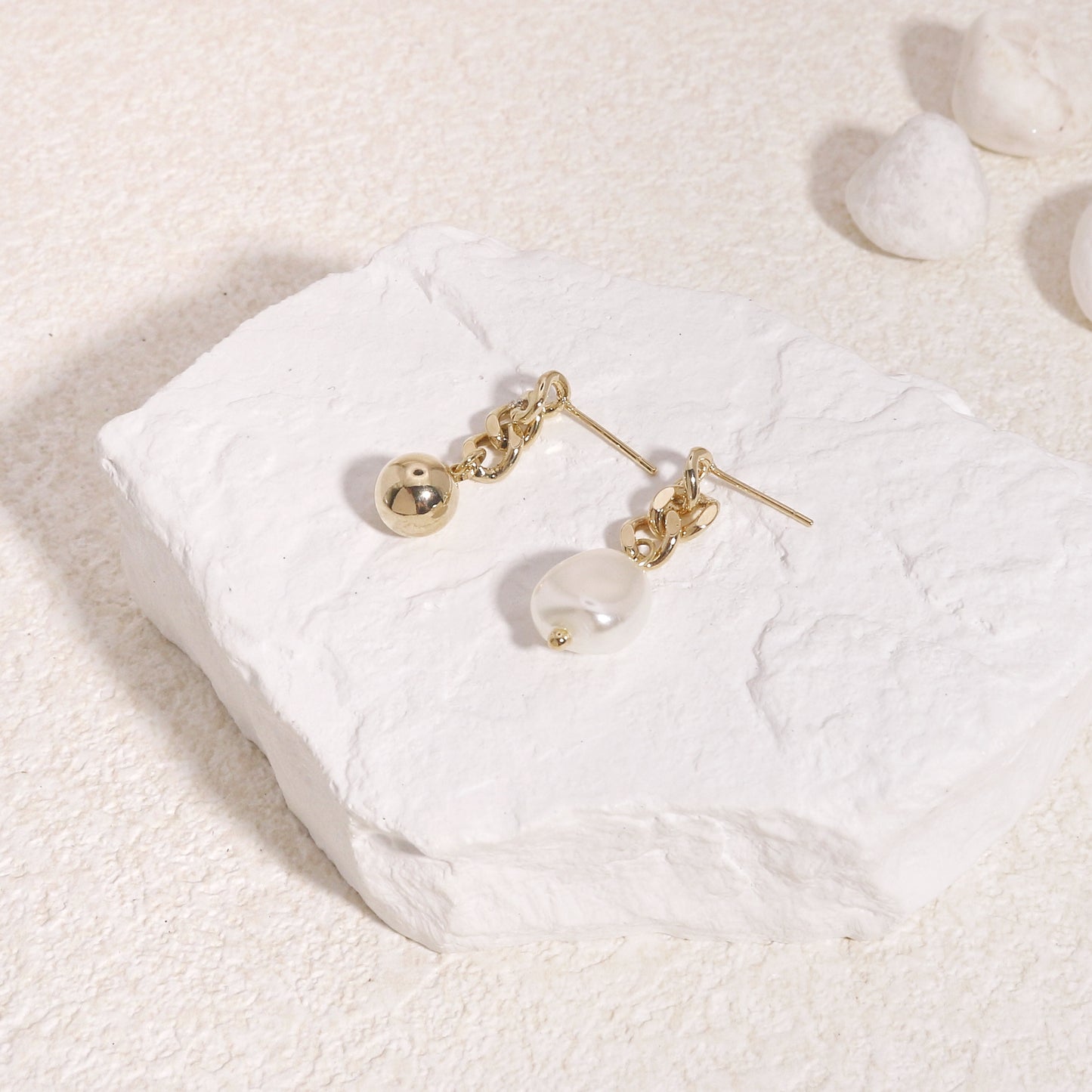 Korinna Asymmetrical Statement Drop Earrings