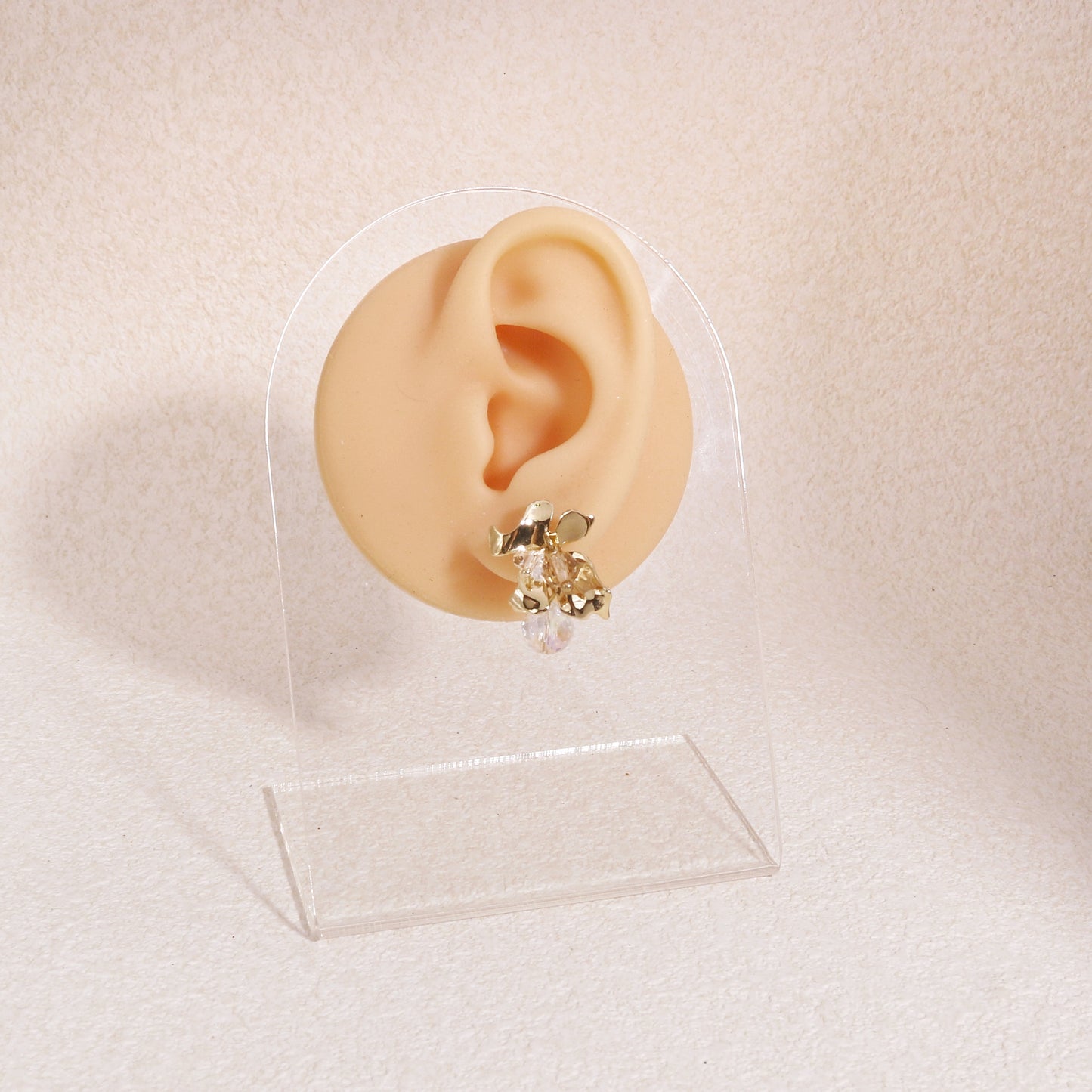 Victoria Elegant Statement Fleur-De-Lis Crystal Earrings