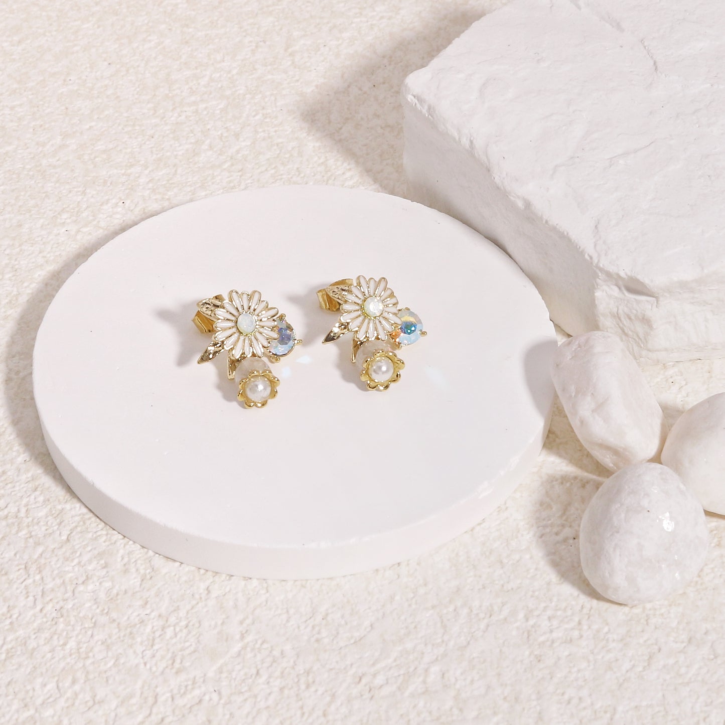 Connelly Dainty Floral Handpainted Dangle Earrings