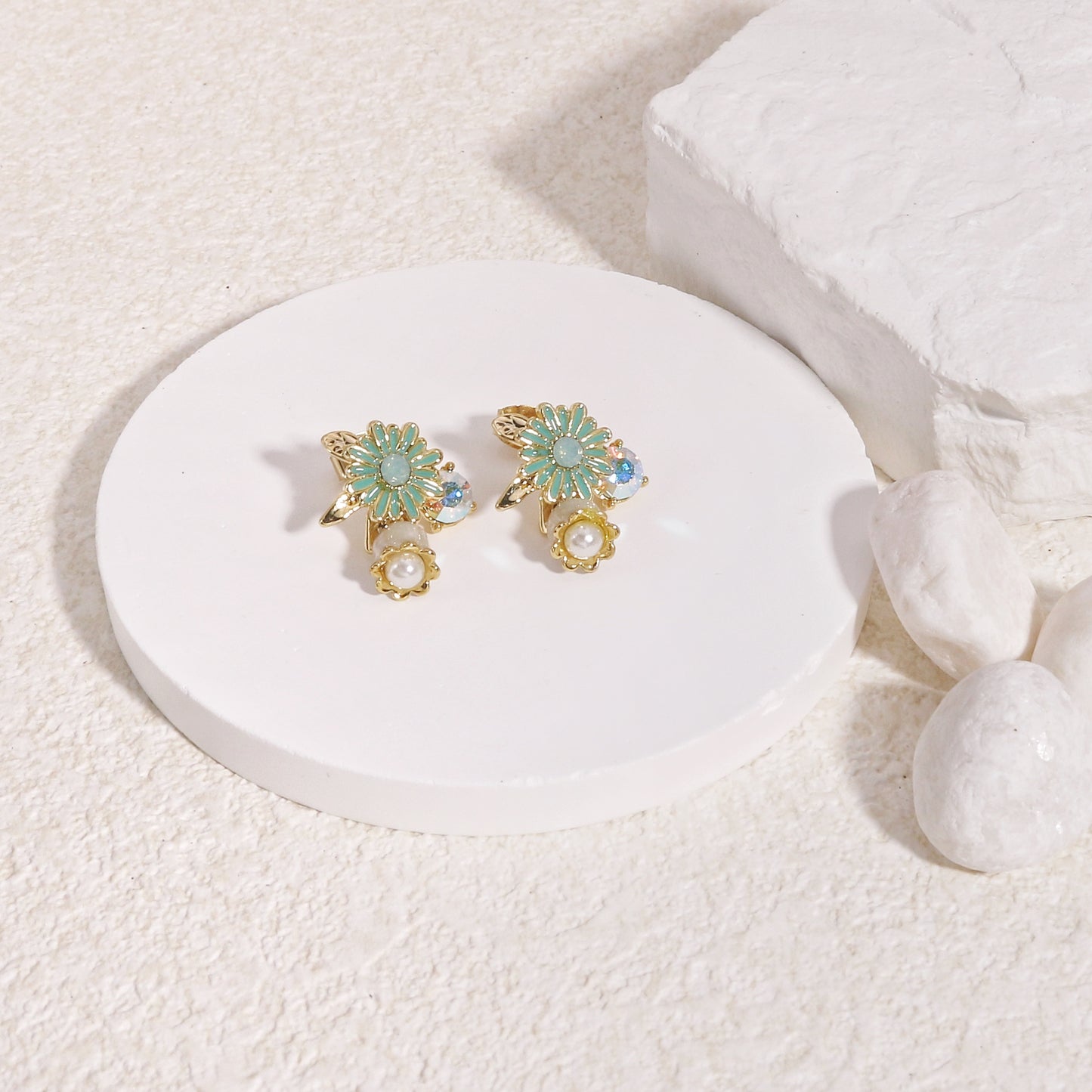 Connelly Dainty Floral Handpainted Dangle Earrings