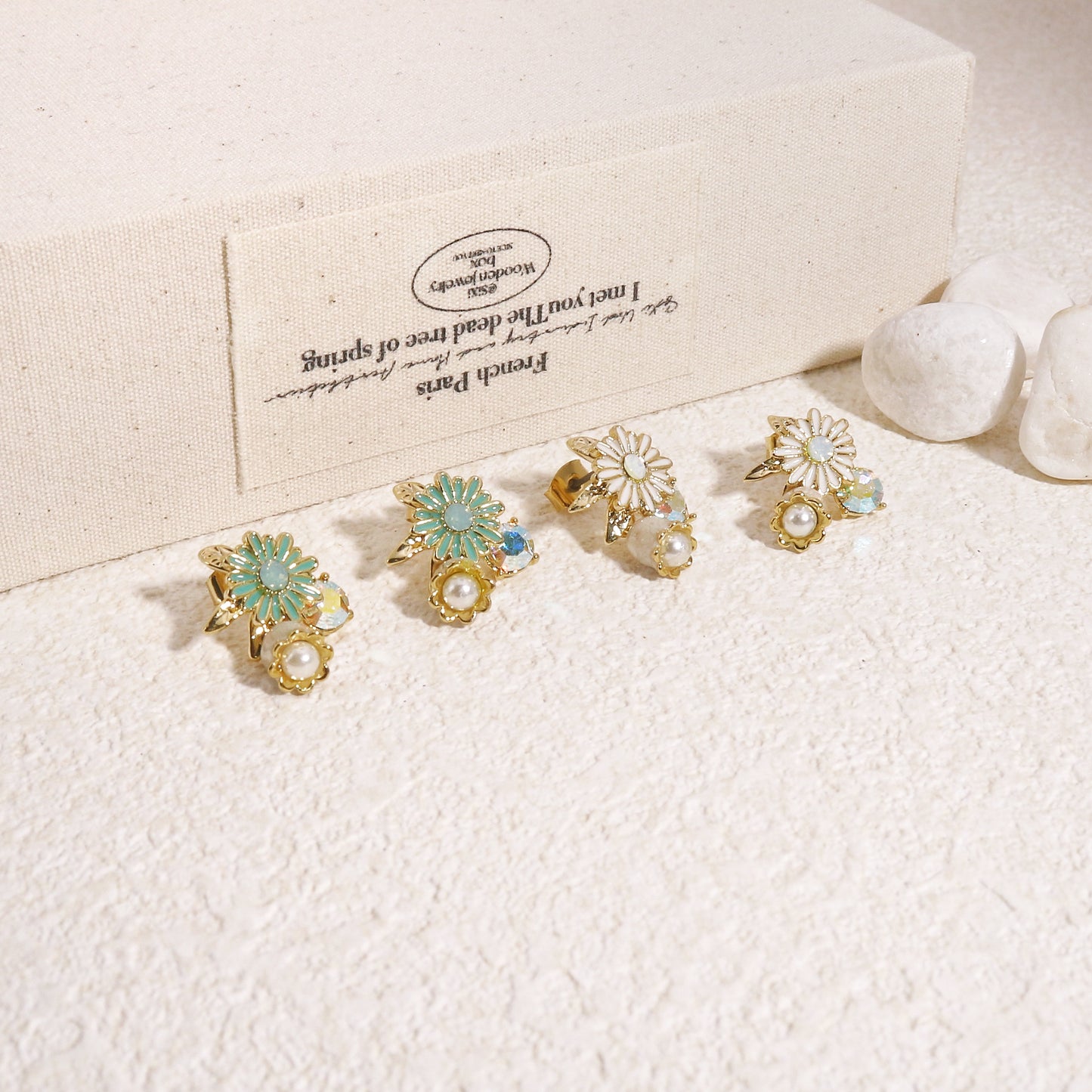 Connelly Dainty Floral Handpainted Dangle Earrings