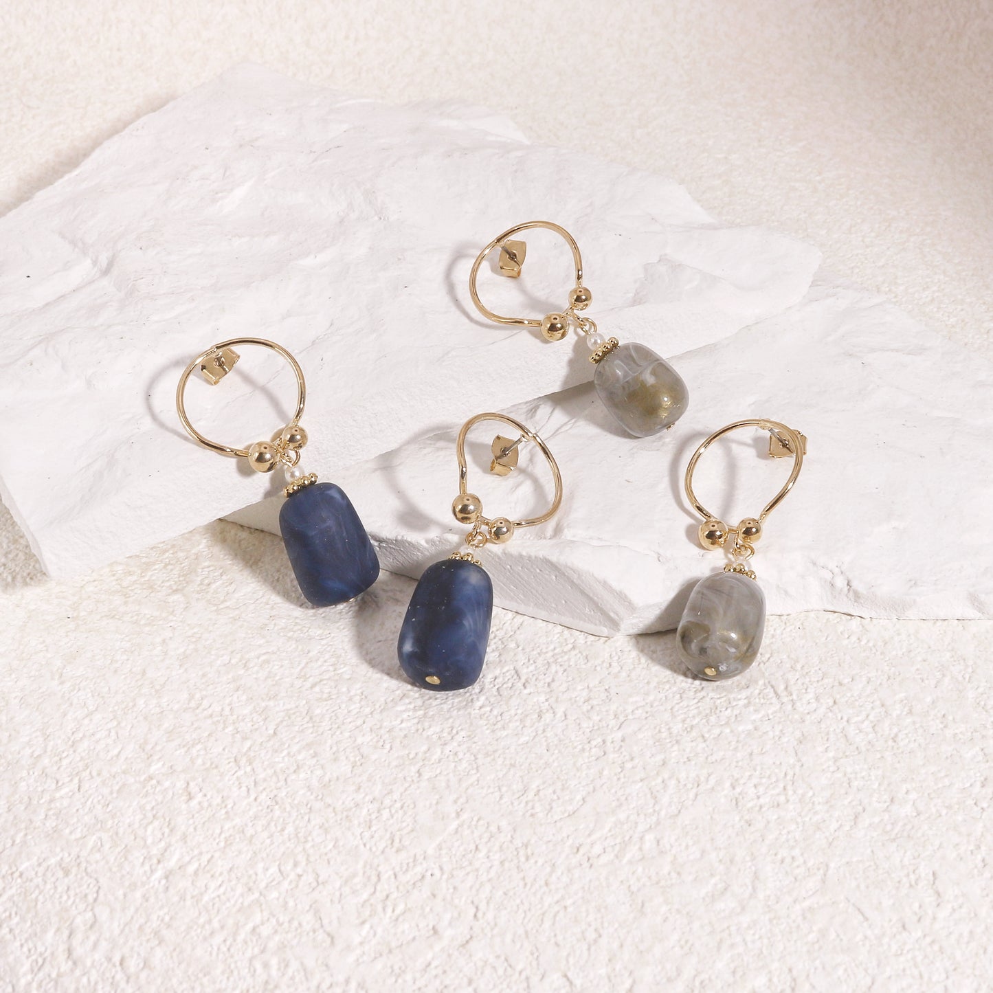 Natasha Luxe Fashion Stone Drop Earrings