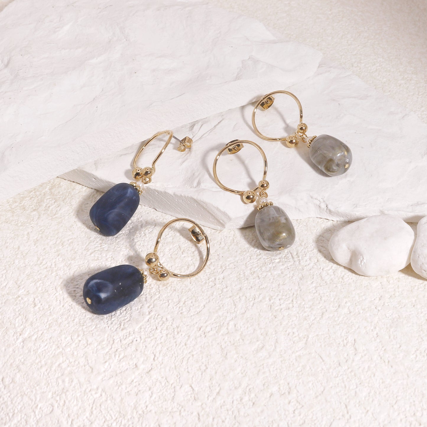 Natasha Luxe Fashion Stone Drop Earrings