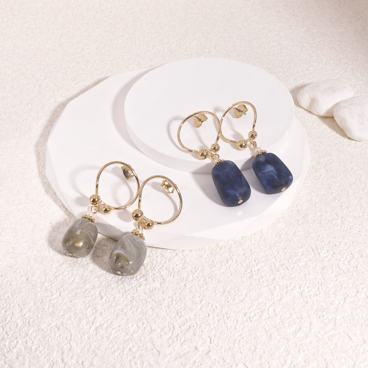 Natasha Luxe Fashion Stone Drop Earrings