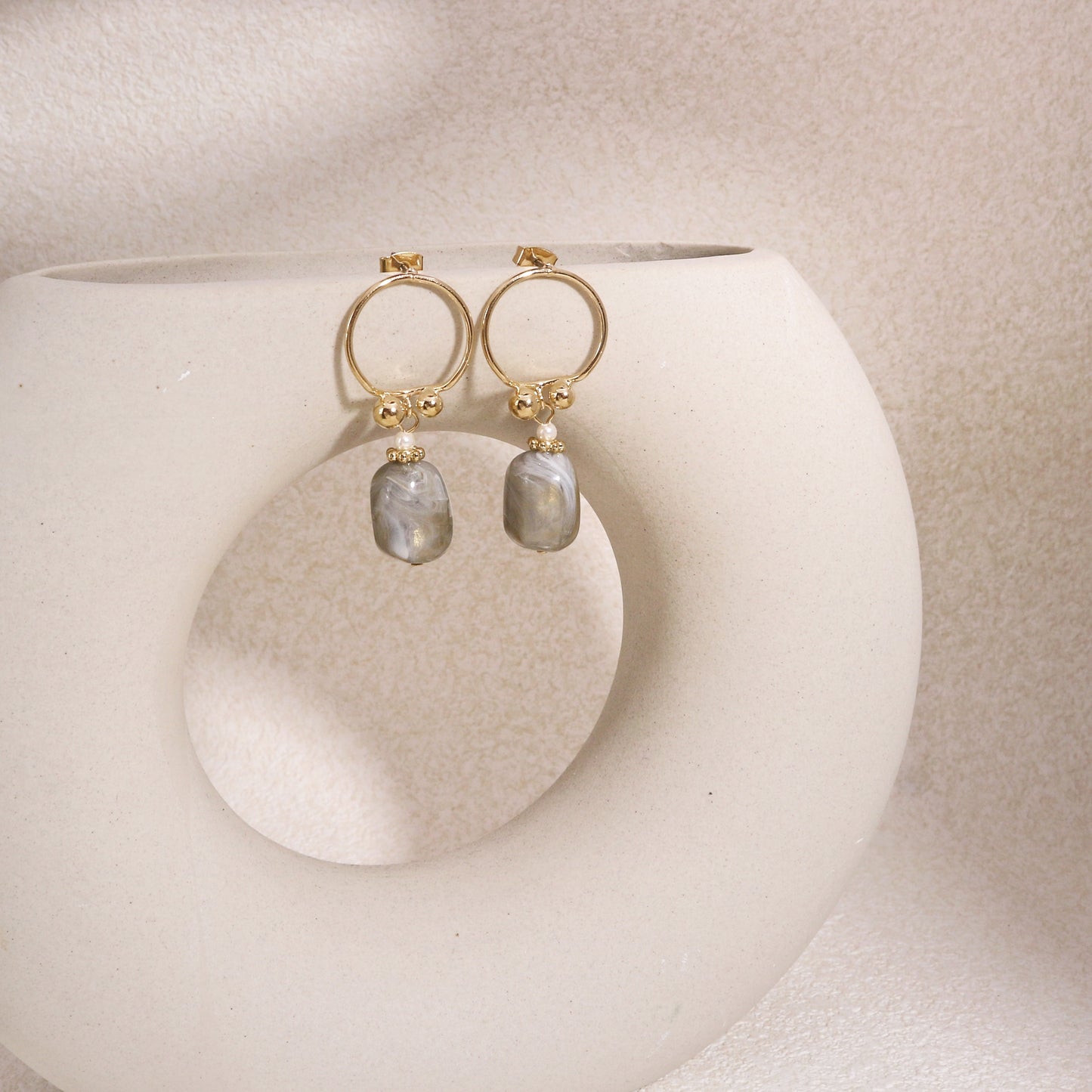 Natasha Luxe Fashion Stone Drop Earrings