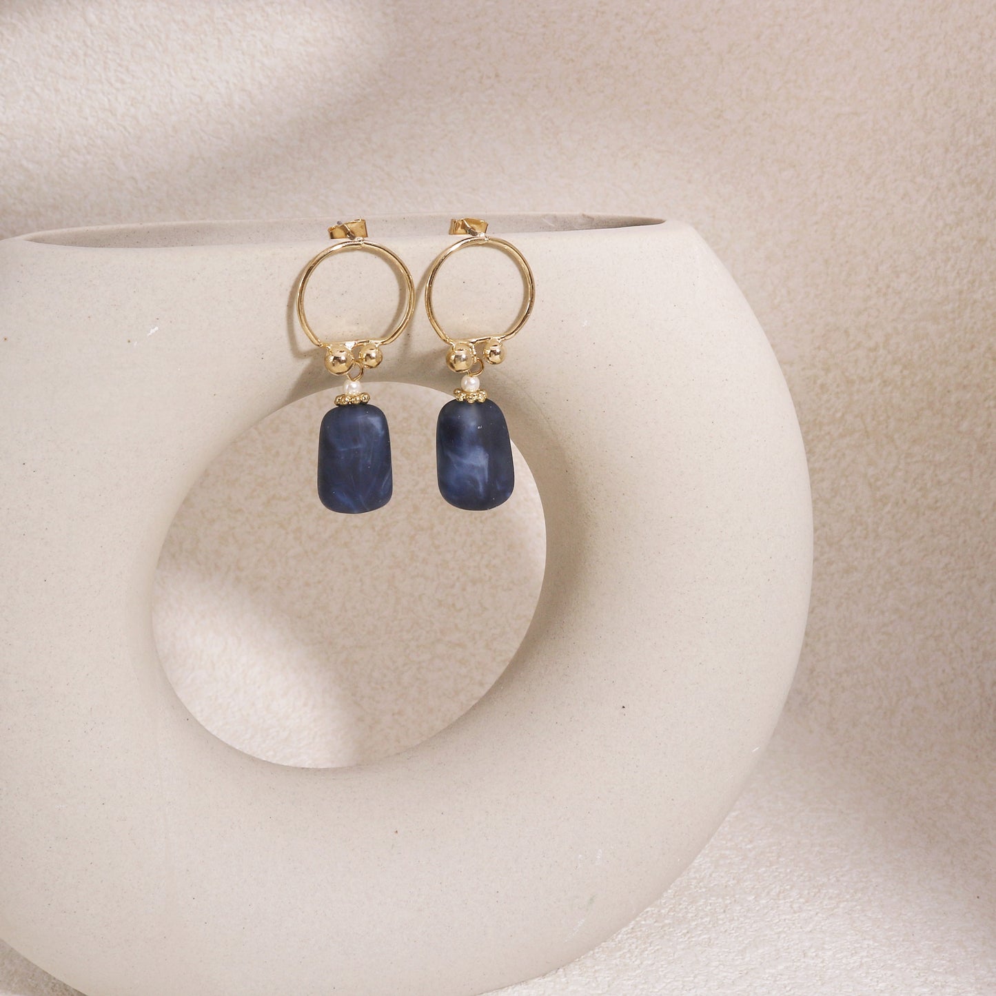 Natasha Luxe Fashion Stone Drop Earrings